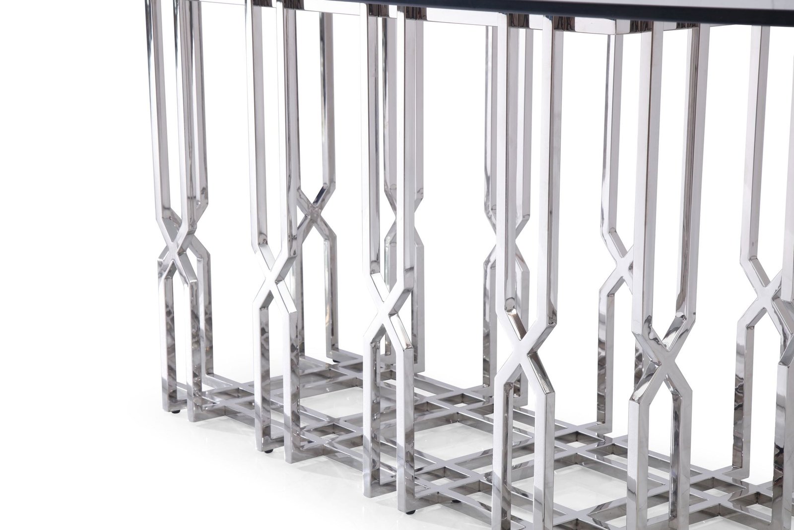 Modrest Ericson - Modern Glass & Stainless Steel Dining Table - Image 4
