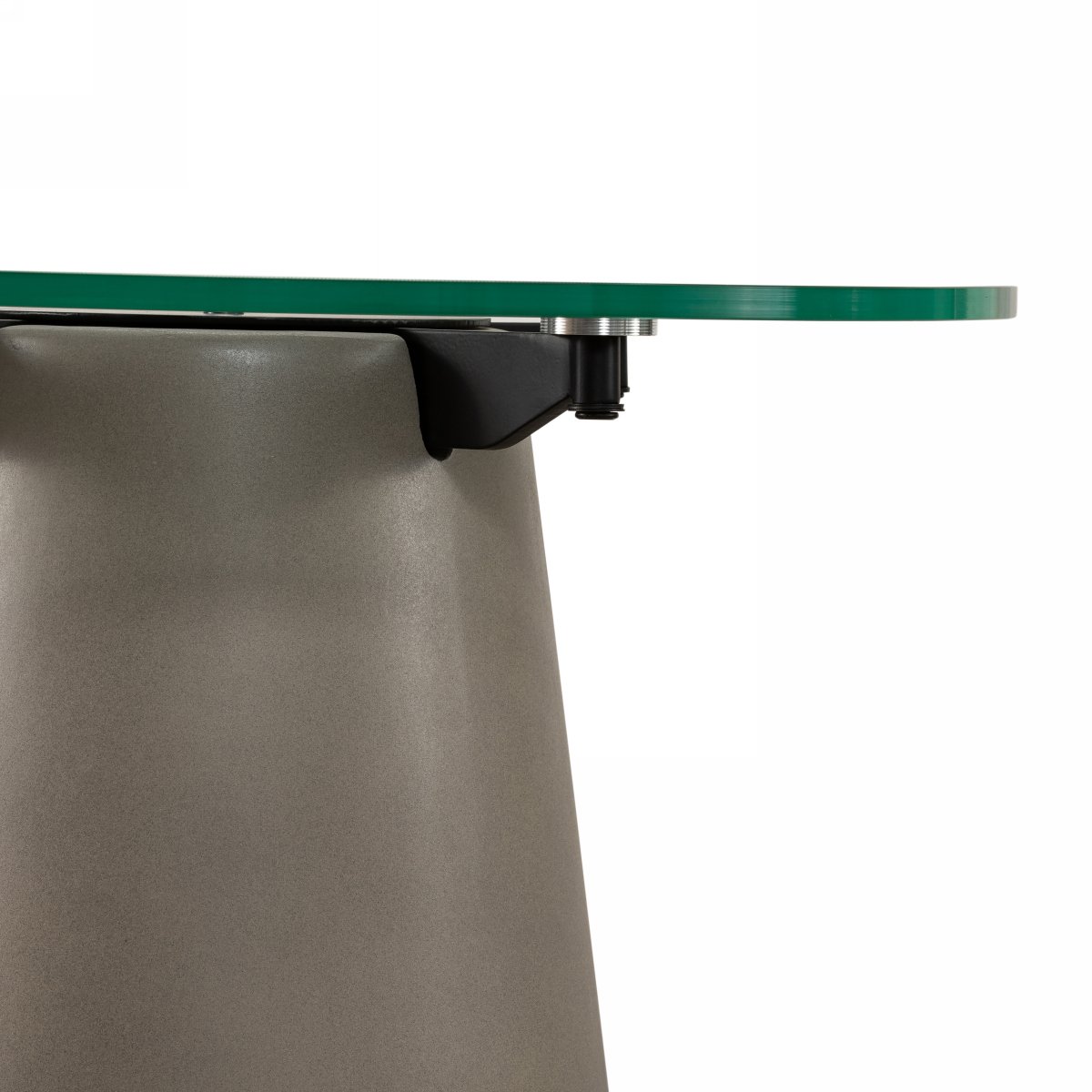 Nova Domus Essex - Contemporary Concrete, Metal and Glass End Table - Image 2