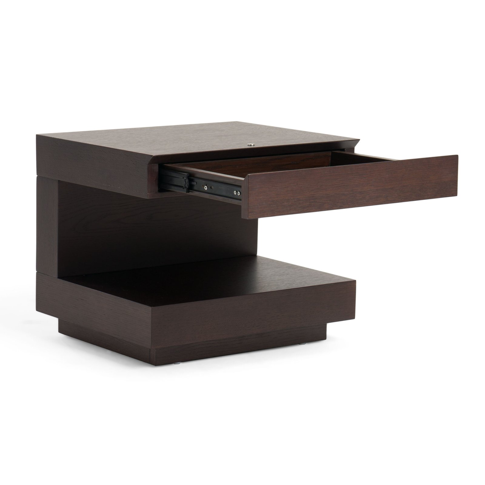 Modrest Esso Modern Brown Oak Nightstand - Image 4