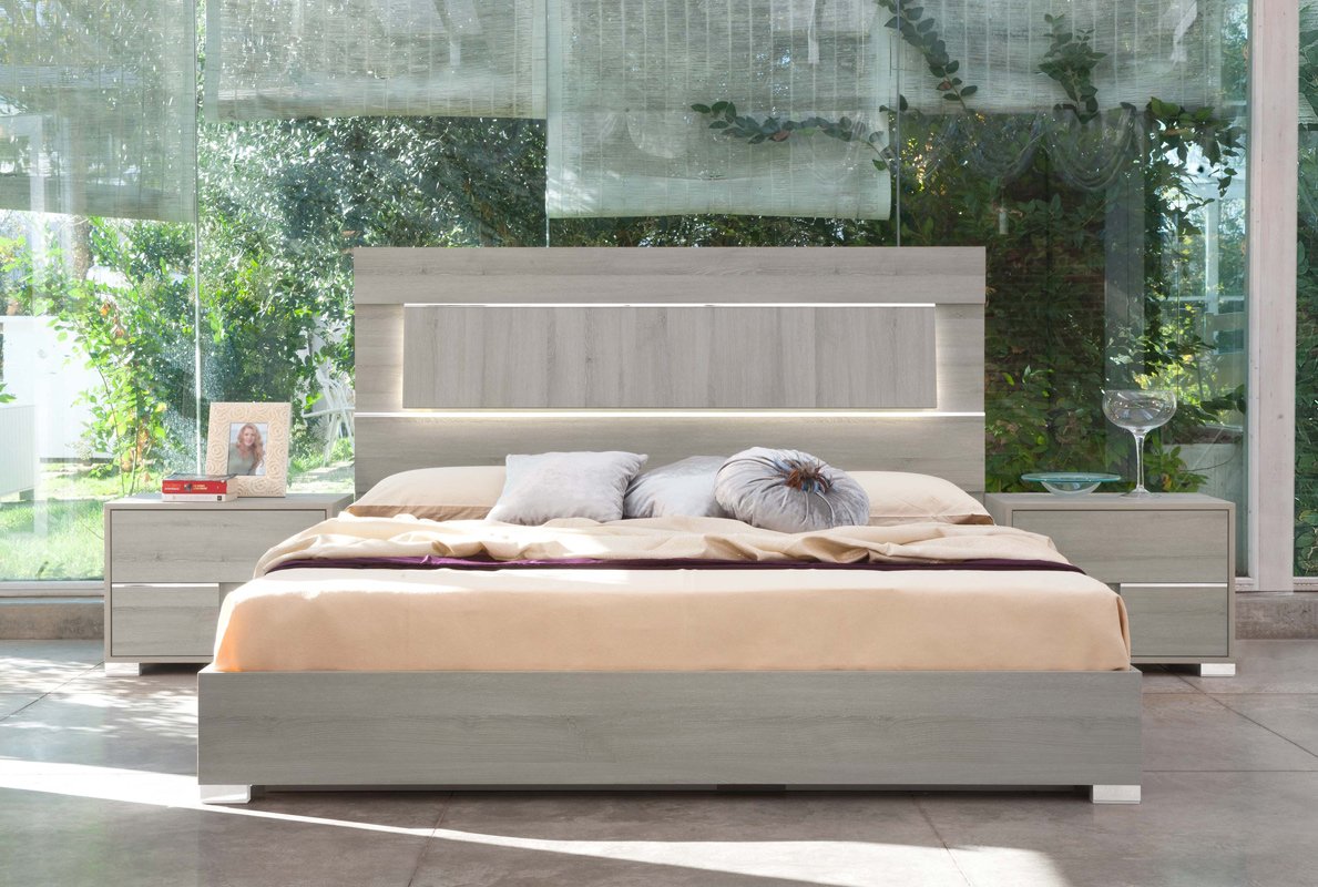 Modrest Ethan Italian Modern Grey Bedroom Set - Image 2