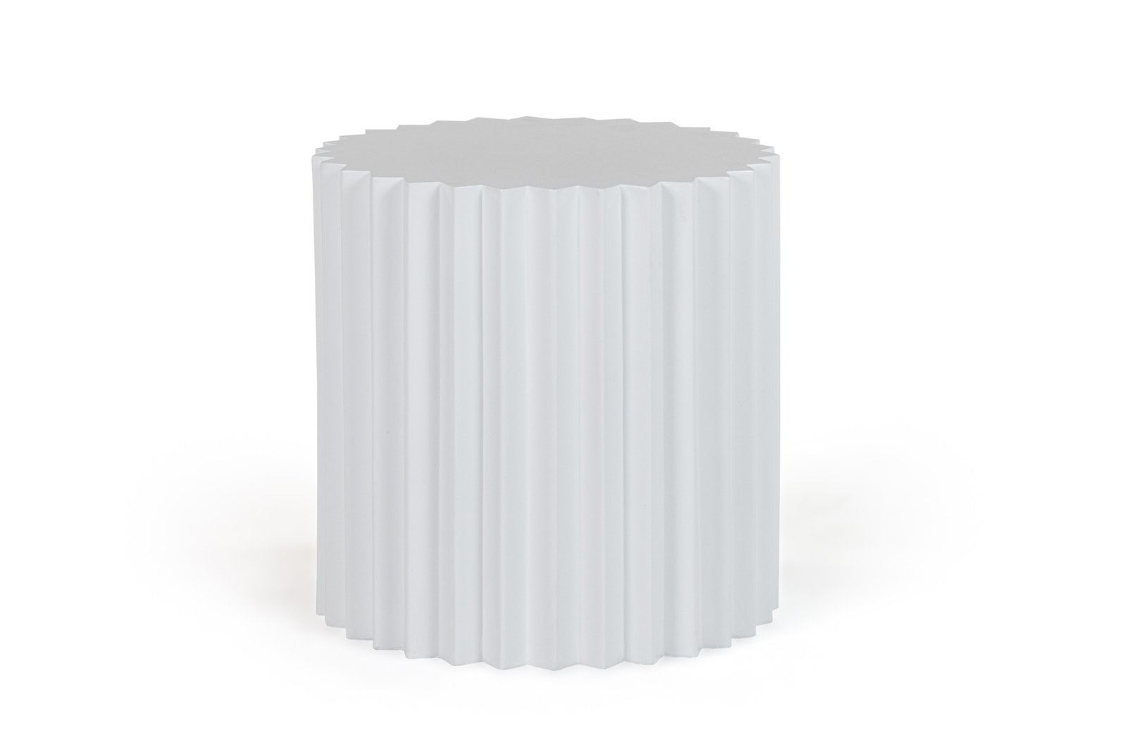 Modrest Evadale - Modern White Concrete End Table - Image 2