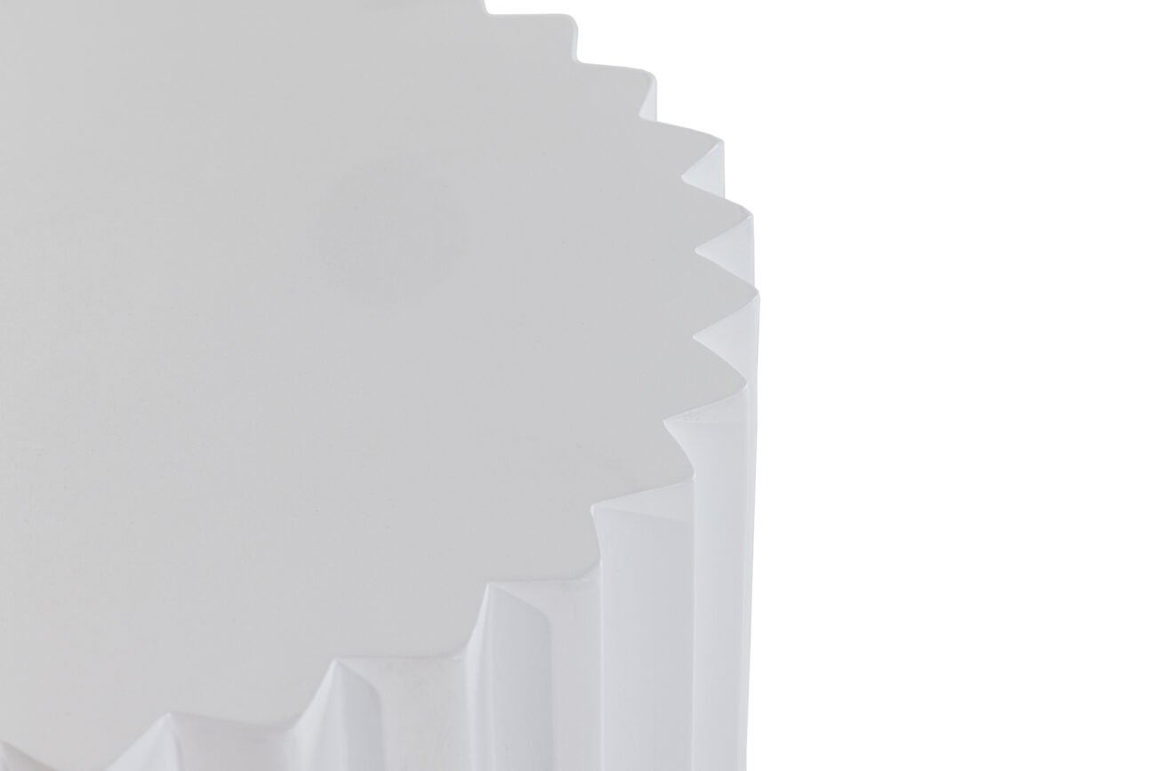 Modrest Evadale - Modern White Concrete End Table - Image 4