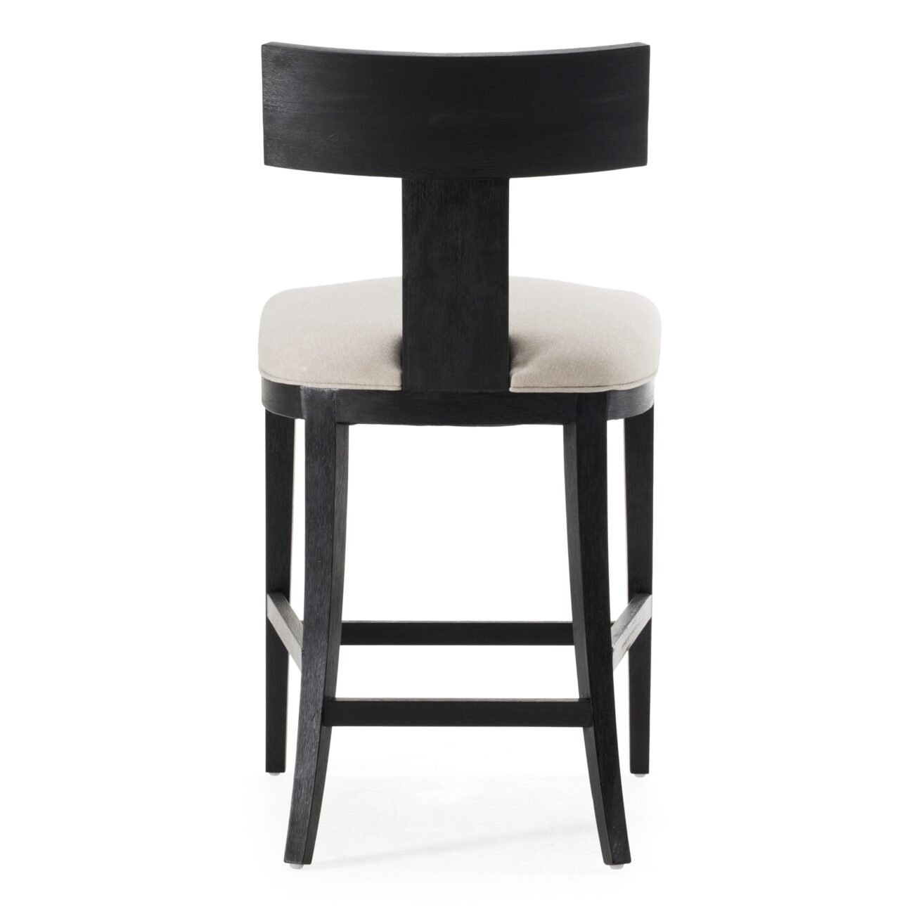 Modrest Fabien - Mid-Century Modern Beige Linen + Black Walnut Counter Chair - Image 3
