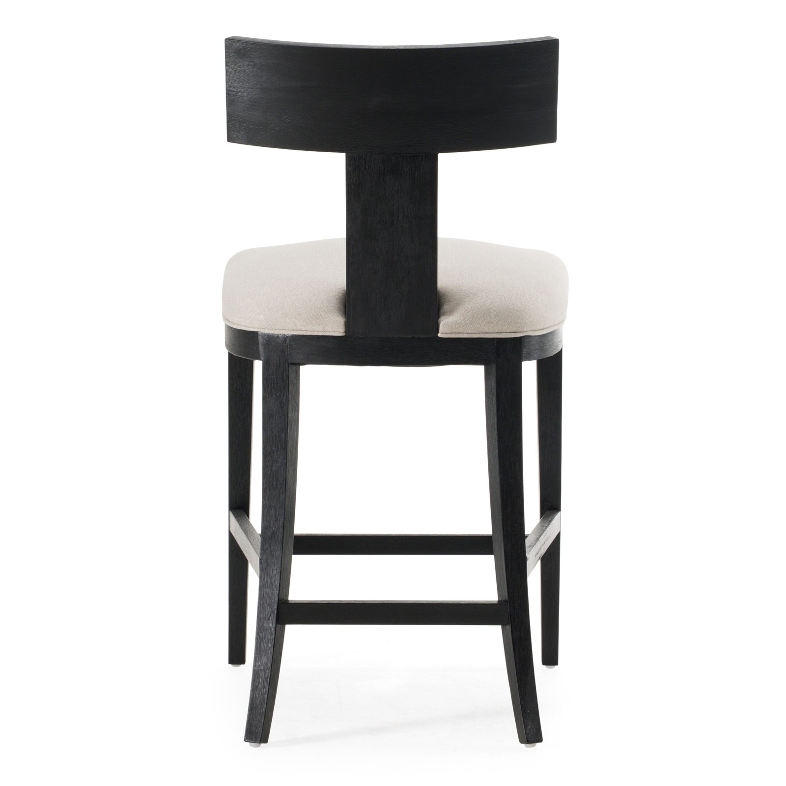 Modrest Fabien - Mid-Century Modern Beige Linen + Black Walnut Counter Chair - Image 3