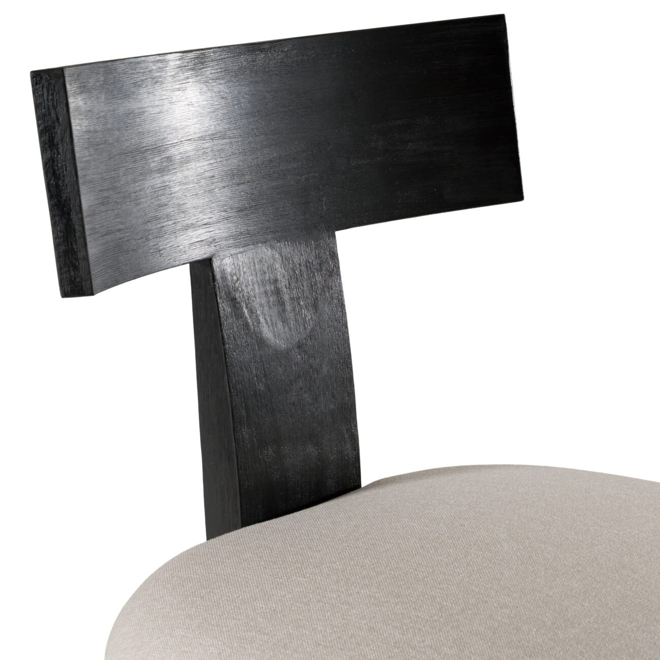 Modrest Fabien - Mid-Century Modern Beige Linen + Black Walnut Counter Chair - Image 5