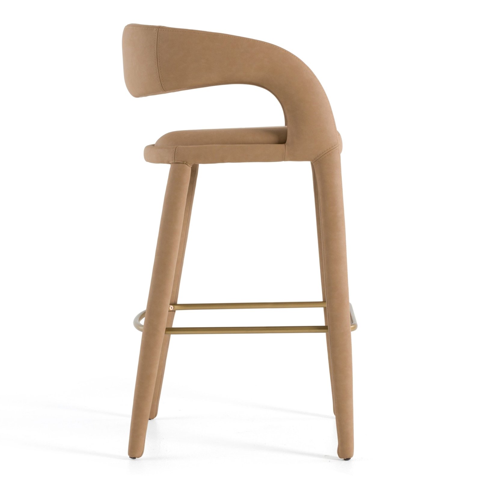 Modrest Faerron - Modern Tan Leatherette Bar Chair - Image 2