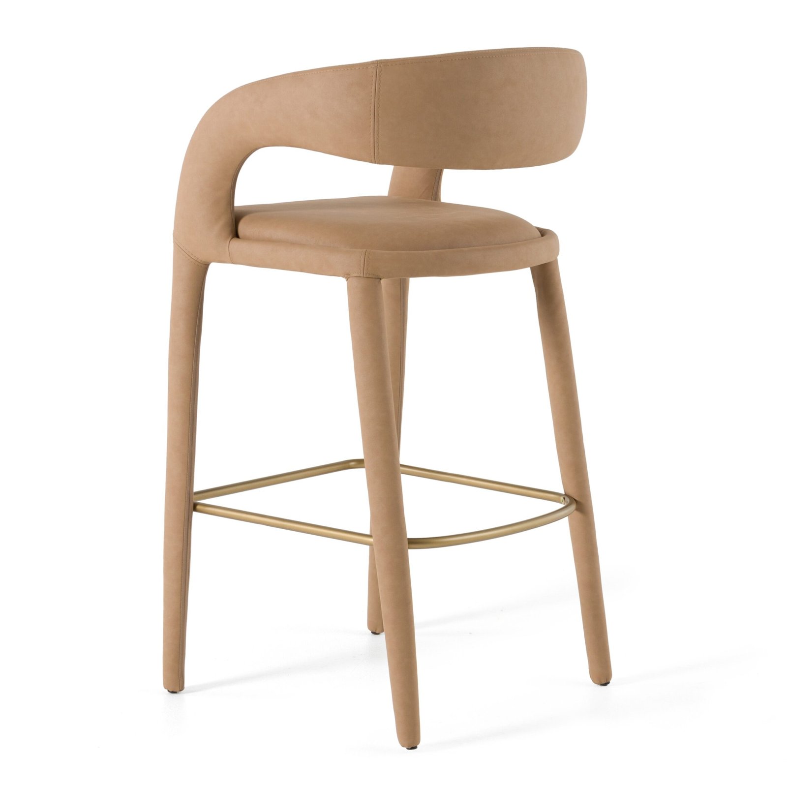 Modrest Faerron - Modern Tan Leatherette Bar Chair - Image 4