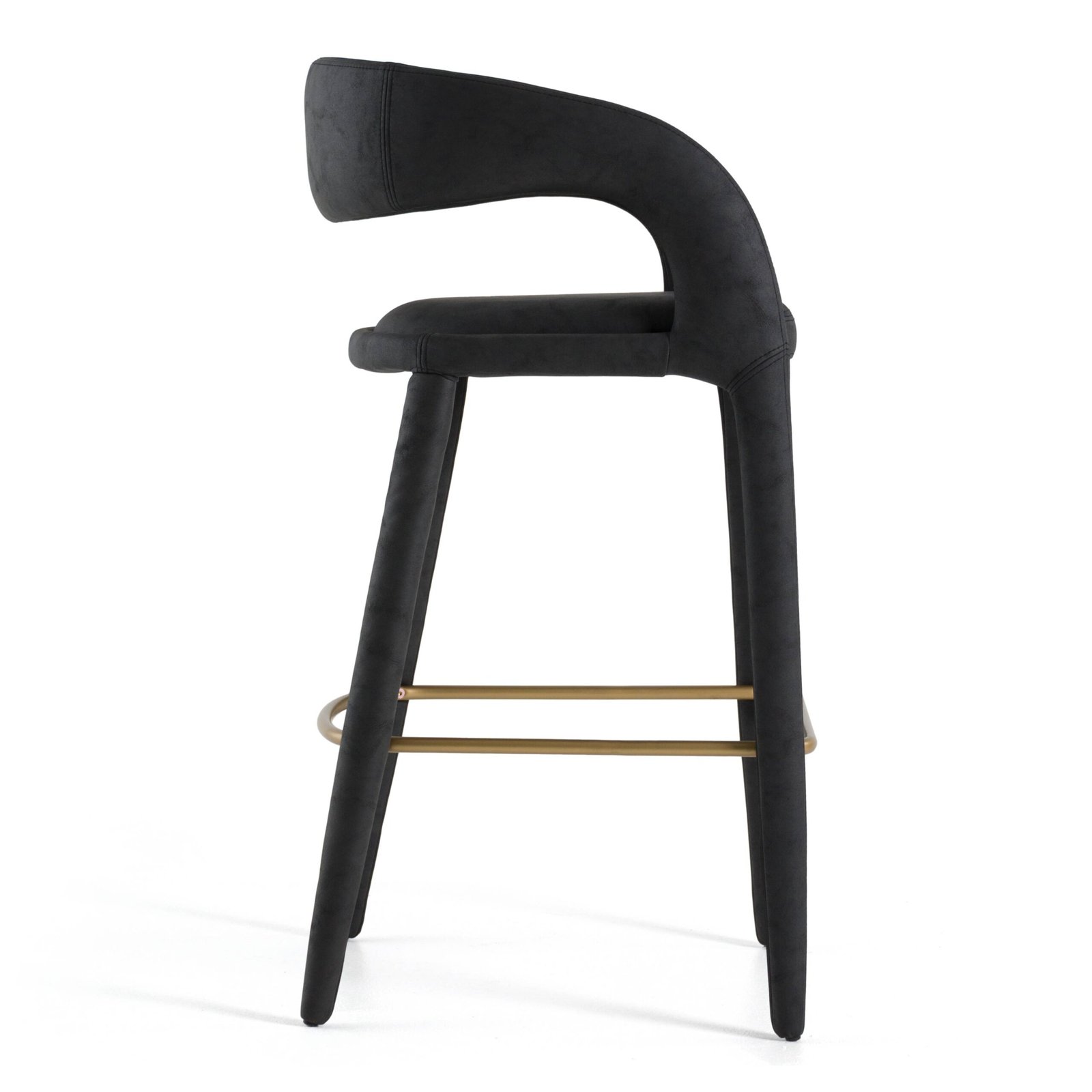 Modrest Faerron - Modern Black Leatherette Bar Chair - Image 3