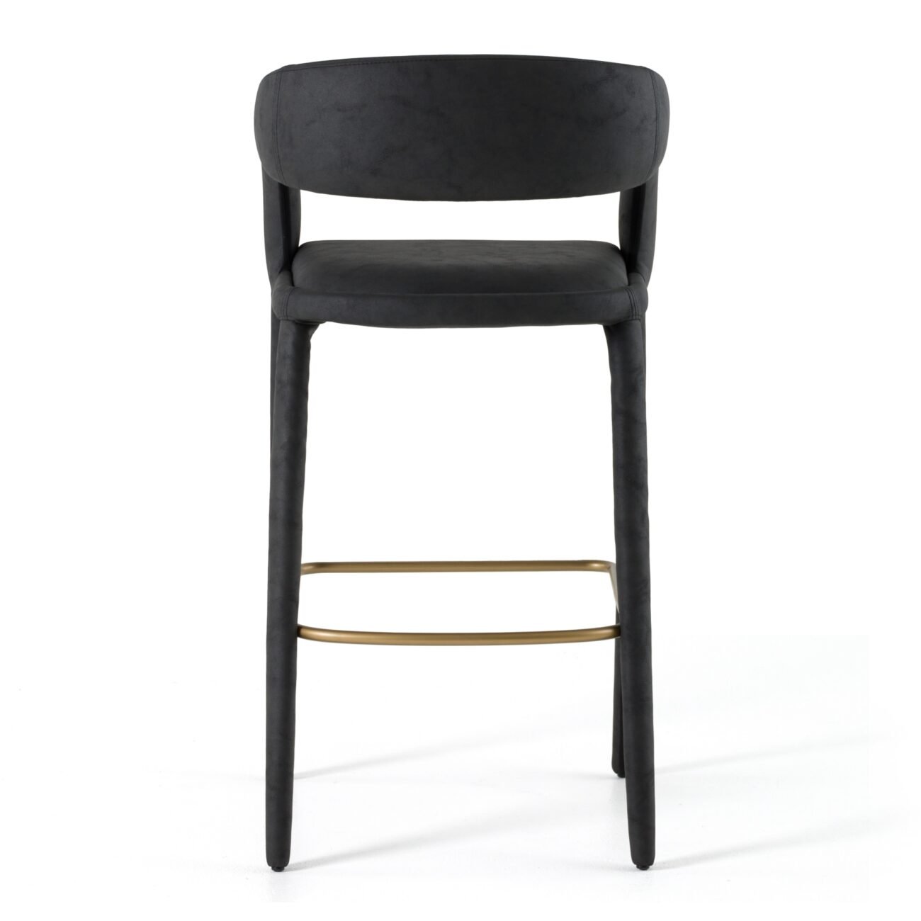 Modrest Faerron - Modern Black Leatherette Bar Chair - Image 4