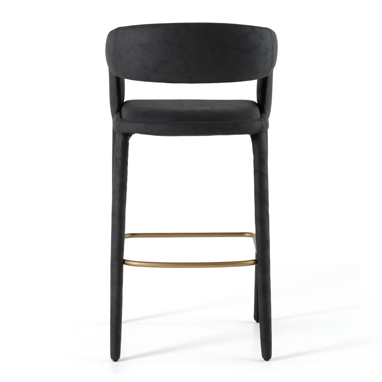 Modrest Faerron - Modern Black Leatherette Bar Chair - Image 4