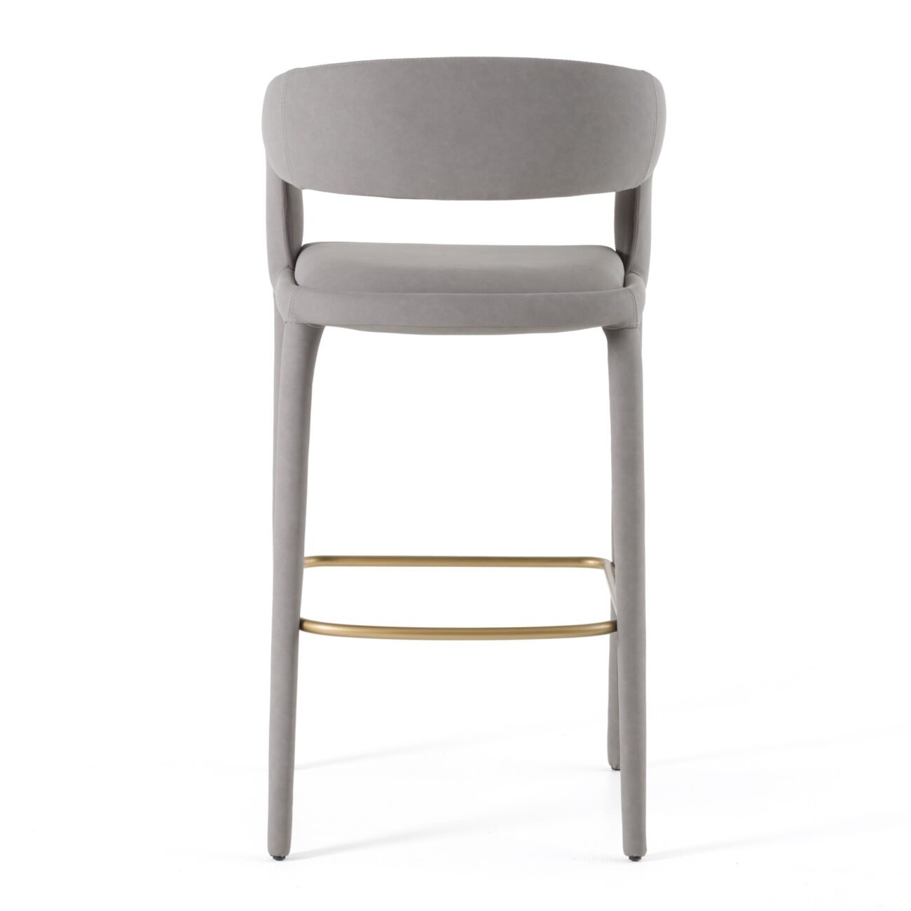 Modrest Faerron - Modern Grey Leatherette Bar Chair - Image 4