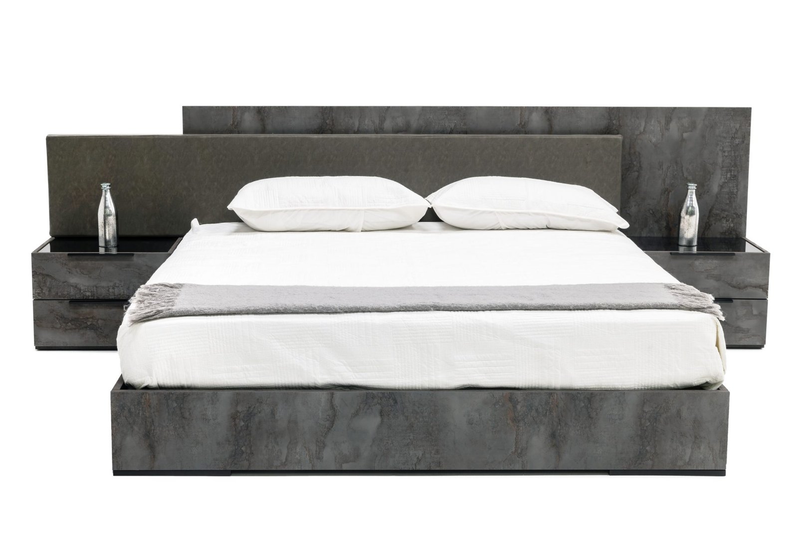 Nova Domus Ferrara - Modern Volcano Oxide Grey 4-Piece Bedroom Set - Image 2