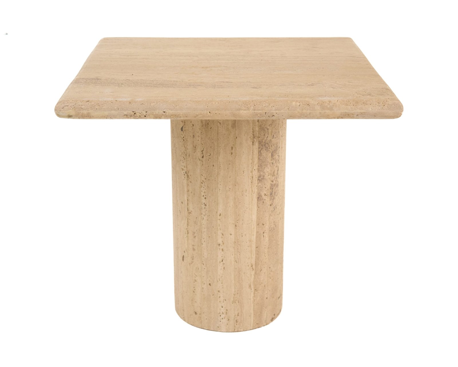 Modrest Fletcher - Modern Travertine Marble 18" Tall End Table - Image 2
