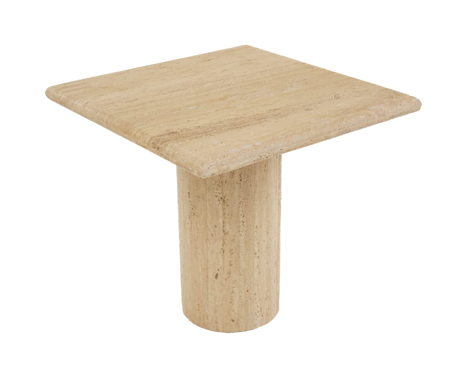 Modrest Fletcher - Modern Travertine Marble 18" Tall End Table - Image 3