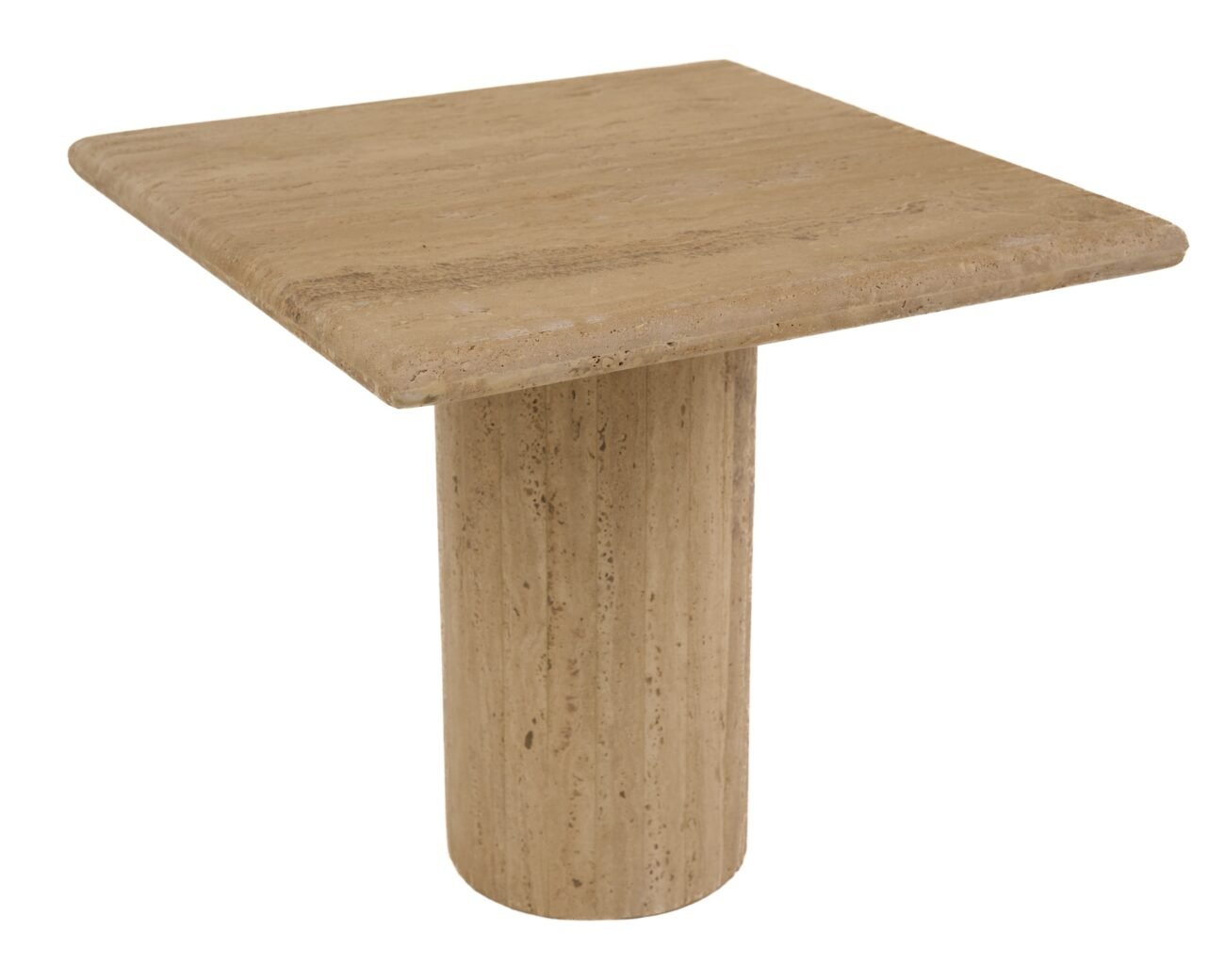 Modrest Fletcher - Modern Travertine Marble 18" Tall End Table - Image 4