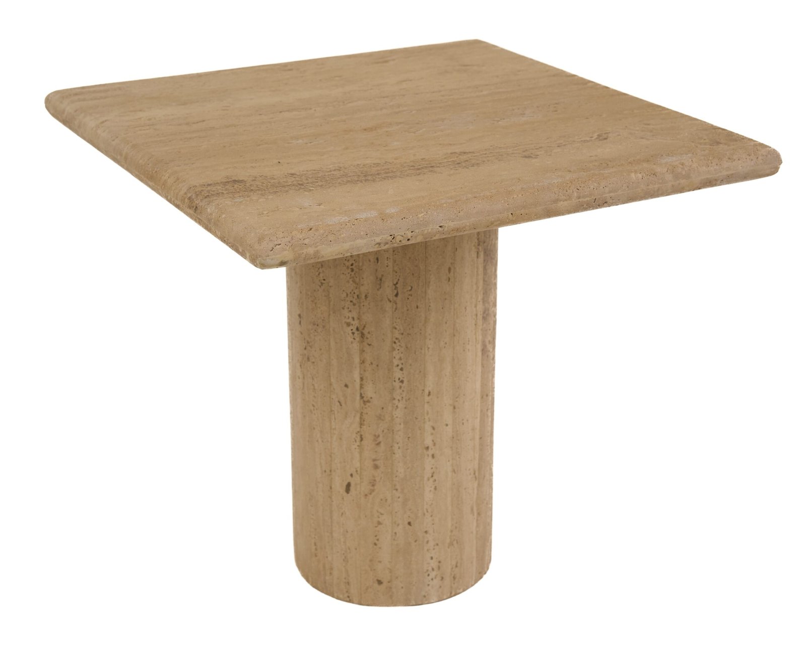Modrest Fletcher - Modern Travertine Marble 18" Tall End Table - Image 4
