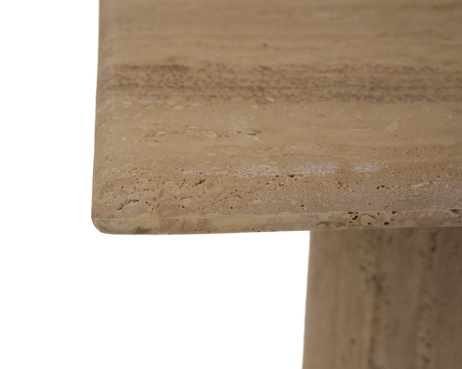 Modrest Fletcher - Modern Travertine Marble 18" Tall End Table - Image 5