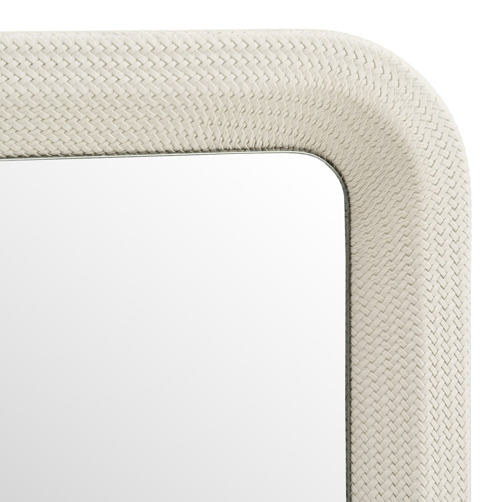Modrest Florence - Modern Beige Leatherette Mirror - Image 2