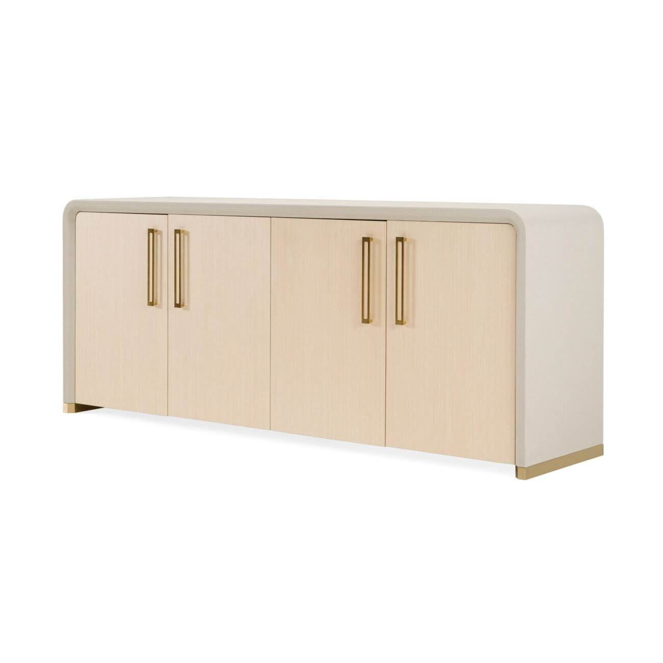 Modrest Florence - Modern Beige Leatherette + Gold Buffet
