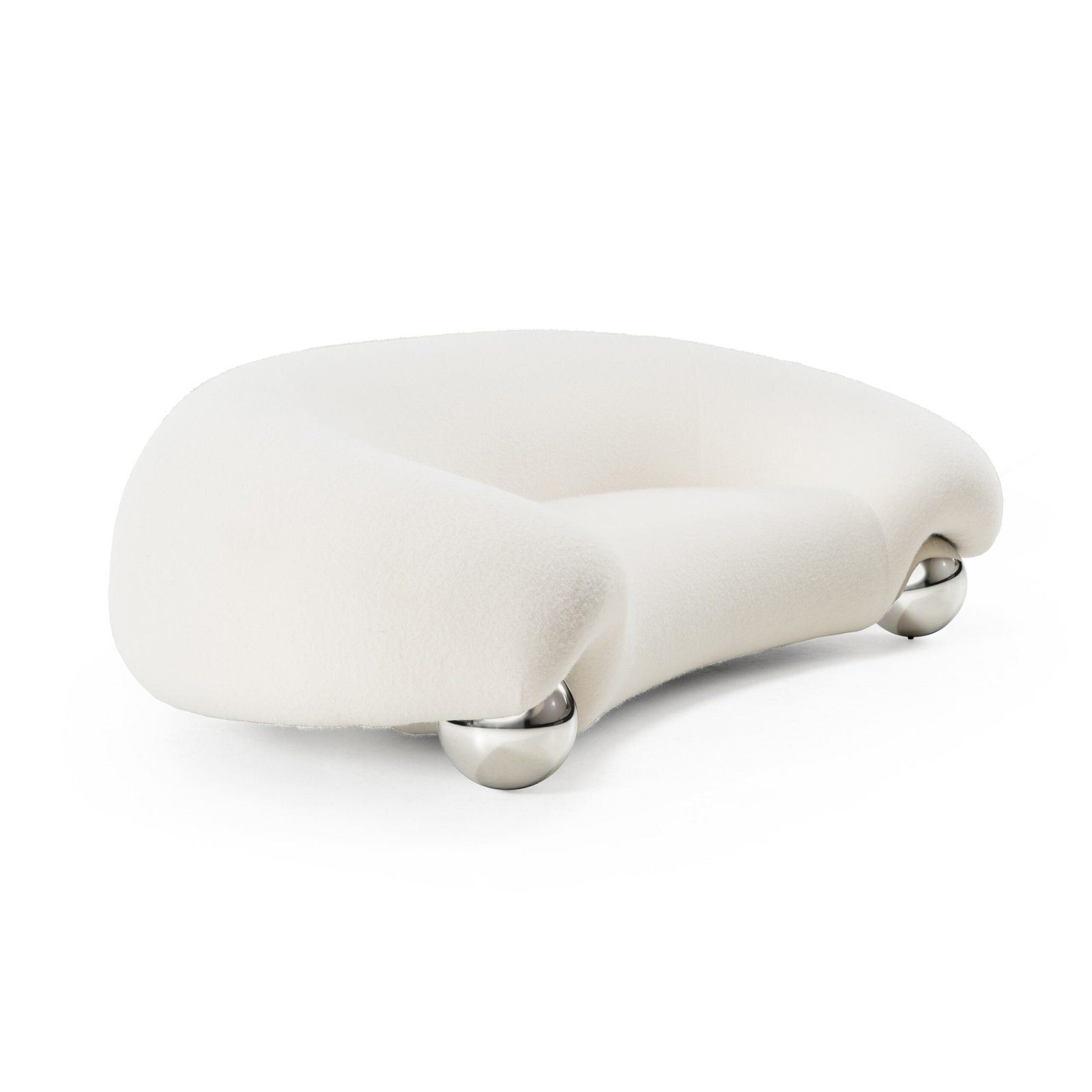 Divani Casa Fortune - Contemporary White Fabric Sofa