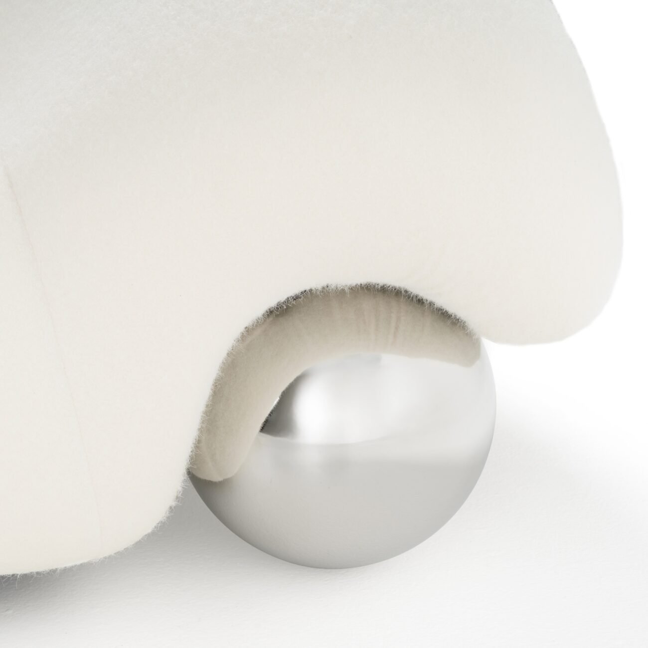 Divani Casa Fortune - Contemporary White Fabric Sofa - Image 4