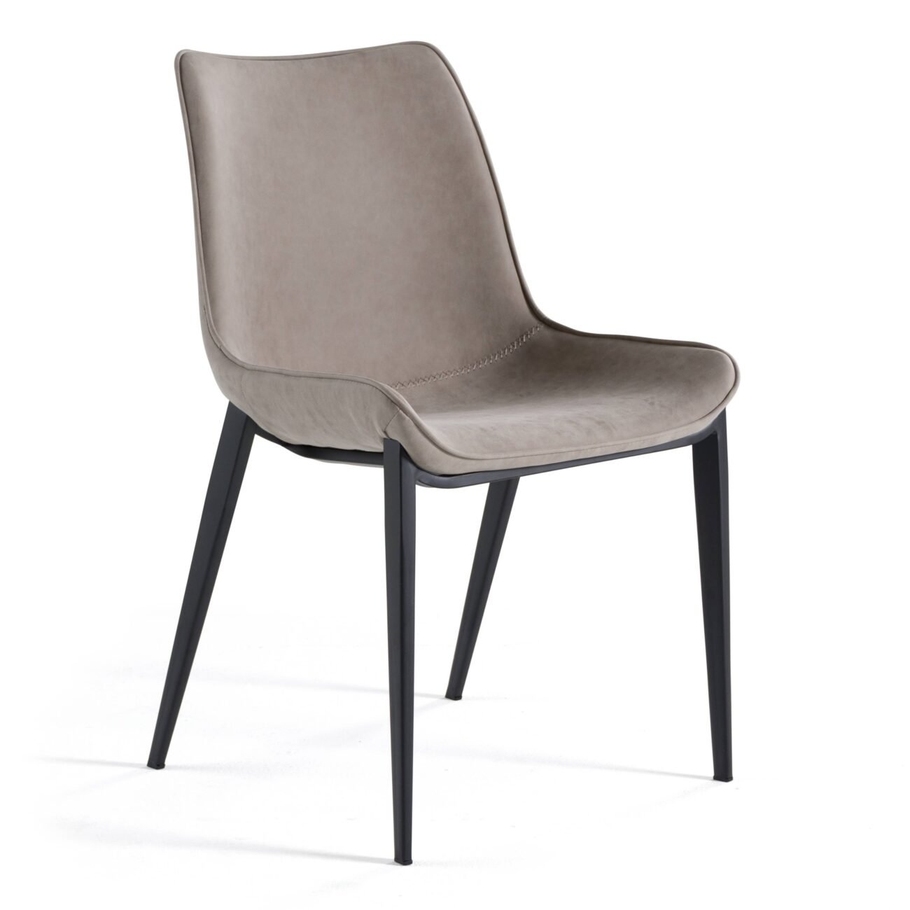 Modrest Frasier - Modern Light Grey Eco-Leather Dining Chair (Set of 2) - Image 3