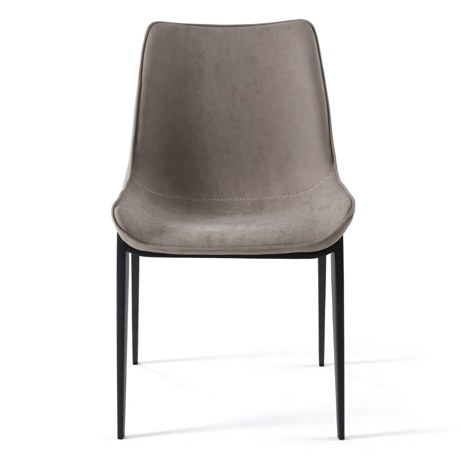 Modrest Frasier - Modern Light Grey Eco-Leather Dining Chair (Set of 2) - Image 2