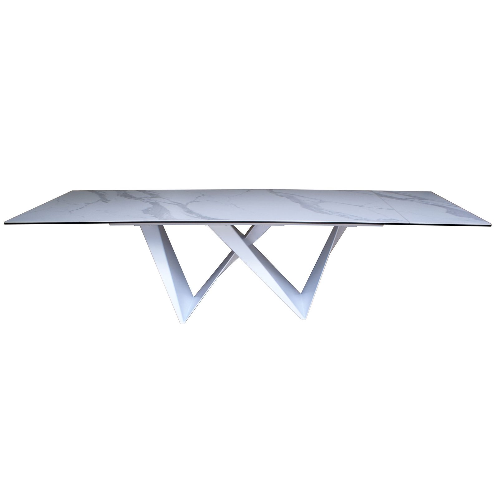 Modrest Fritz - Modern White Extendable Ceramic Dining Table