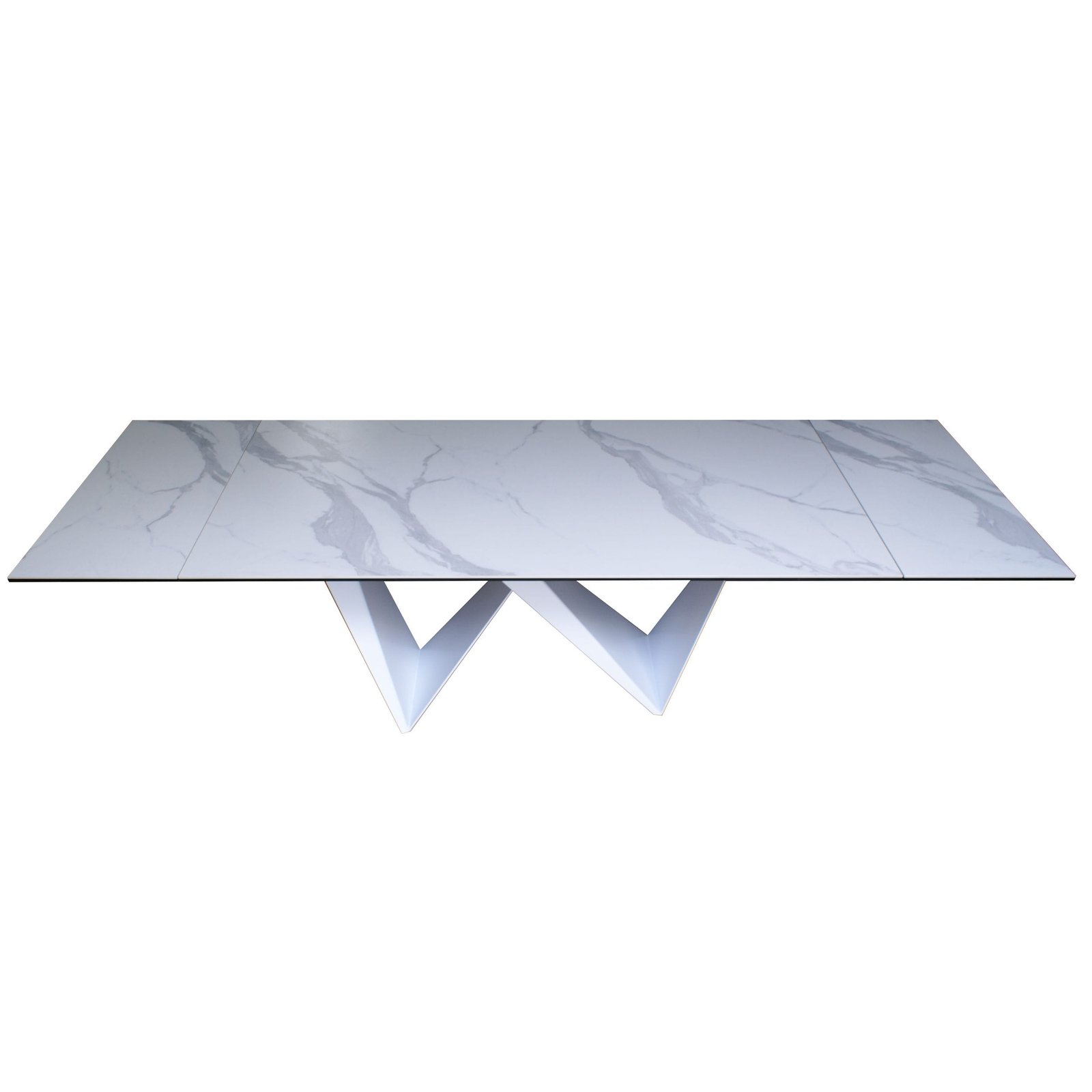 Modrest Fritz - Modern White Extendable Ceramic Dining Table - Image 2