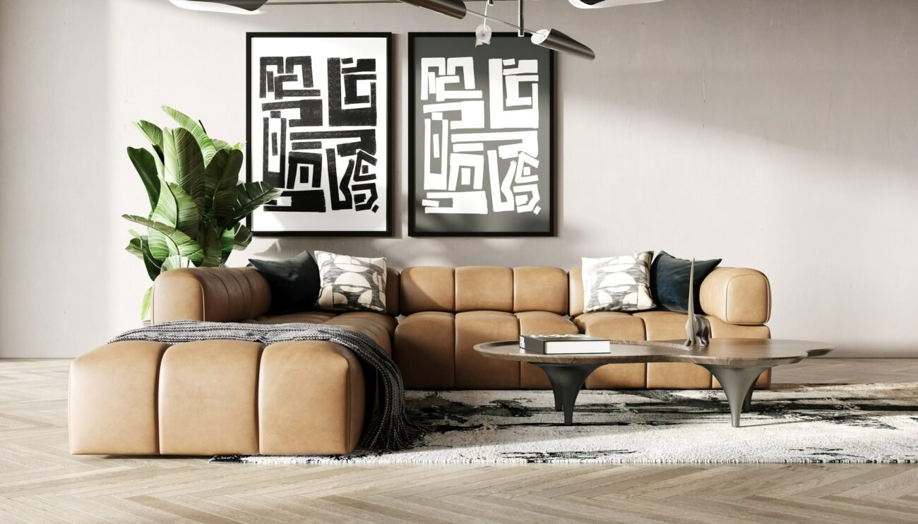 Divani Casa Everest - Modern Brown Leather Modular Sectional Sofa - Image 5