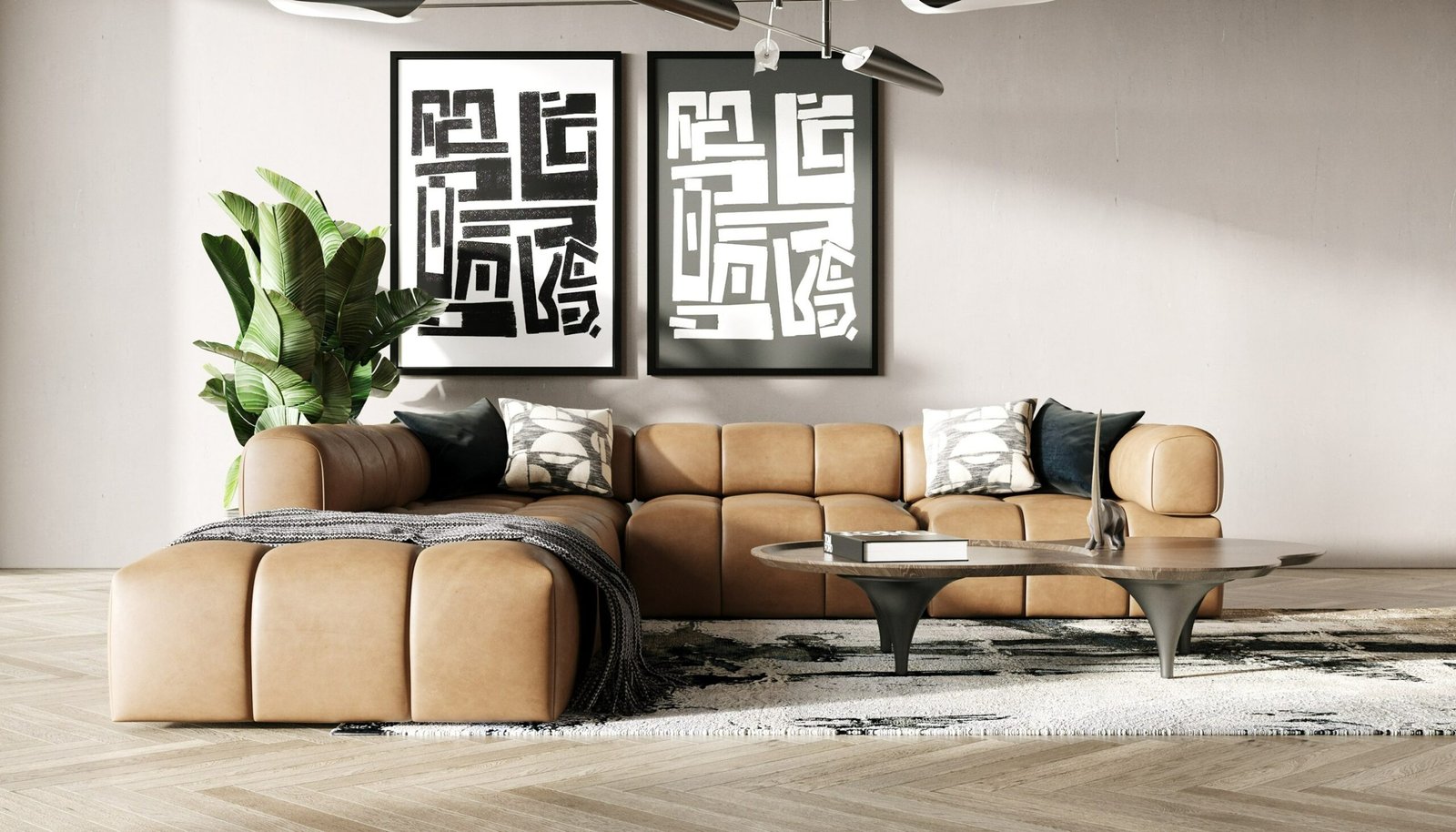 Divani Casa Everest - Modern Brown Leather Modular Sectional Sofa - Image 5