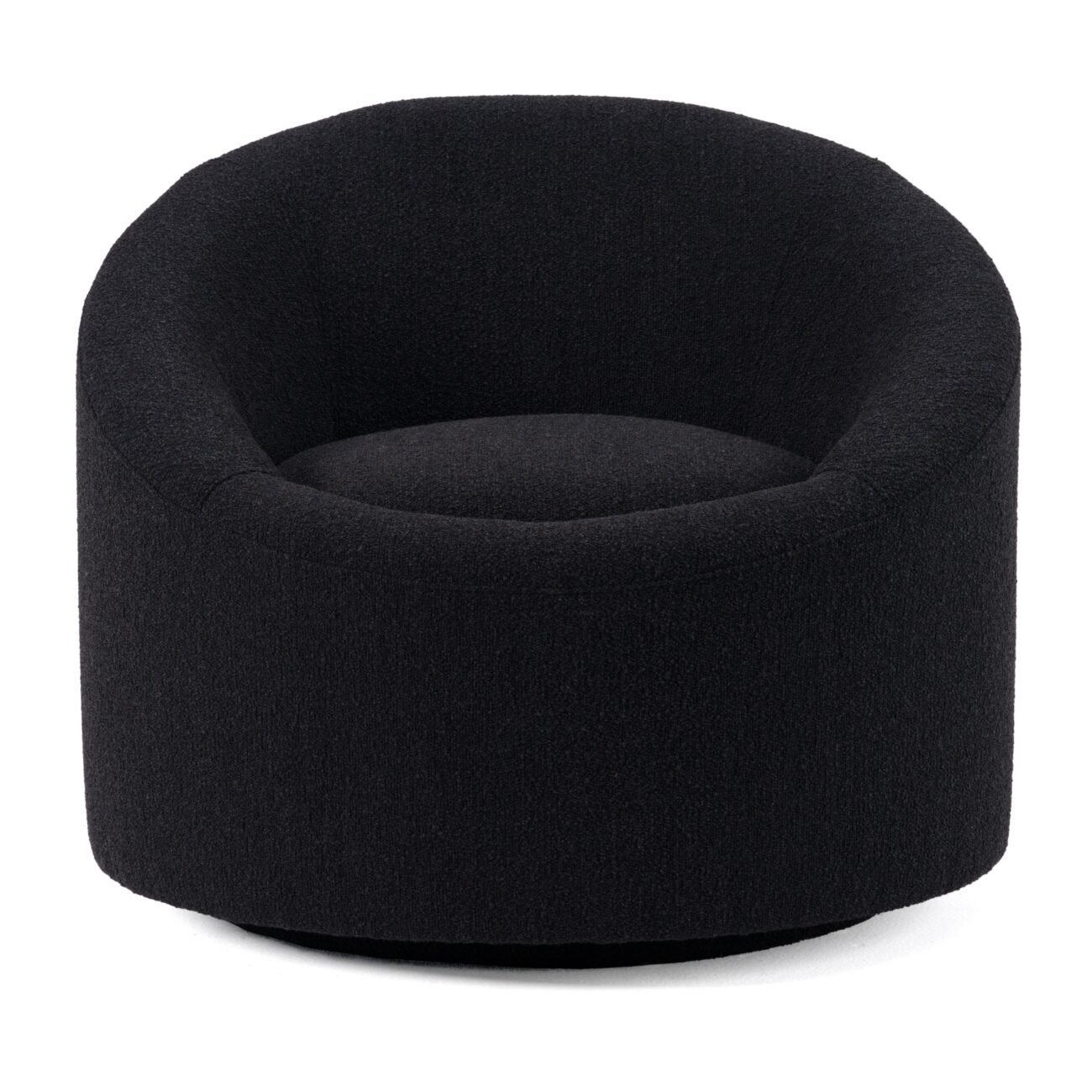 Modrest Frontier - Glam Black Fabric Accent Chair