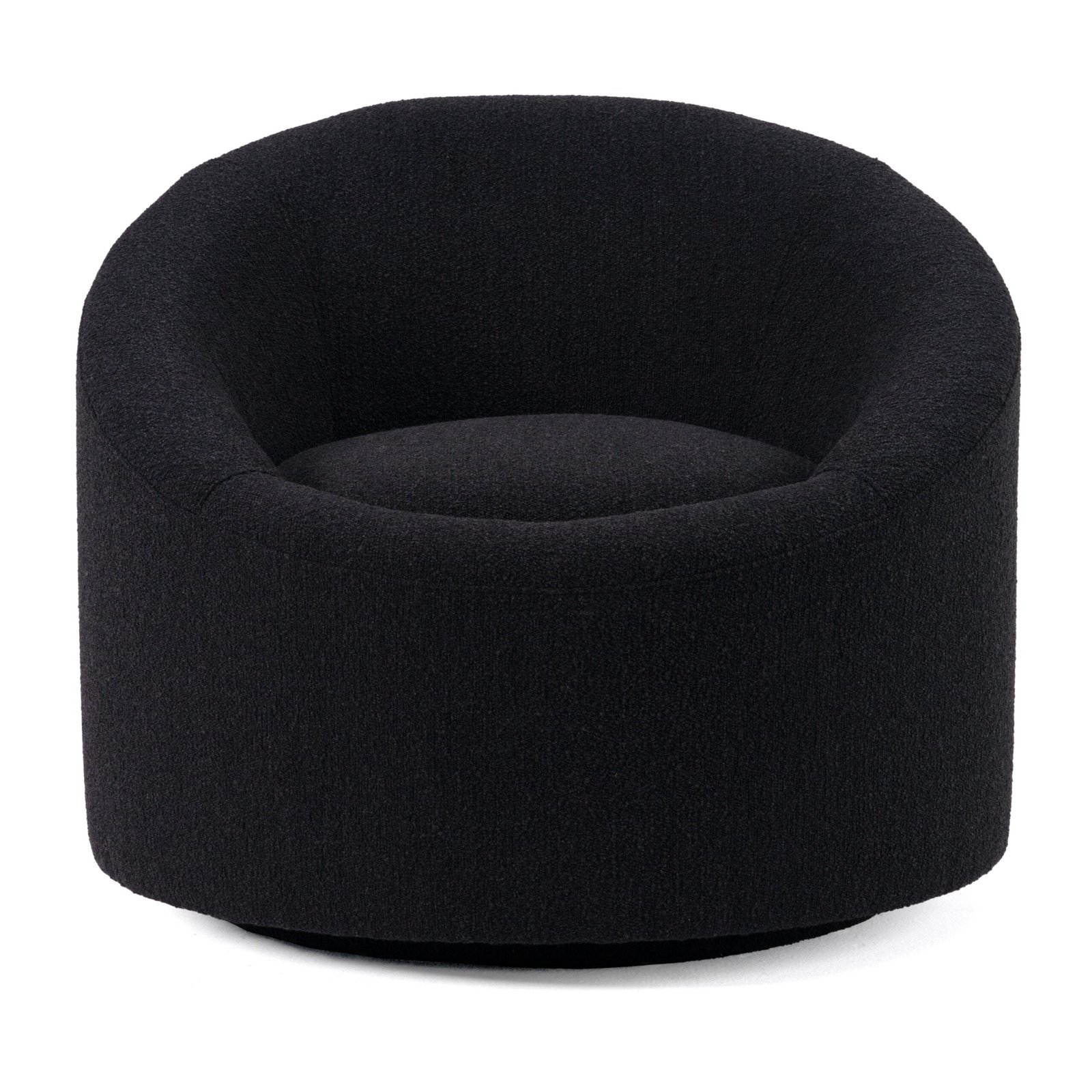 Modrest Frontier - Glam Black Fabric Accent Chair