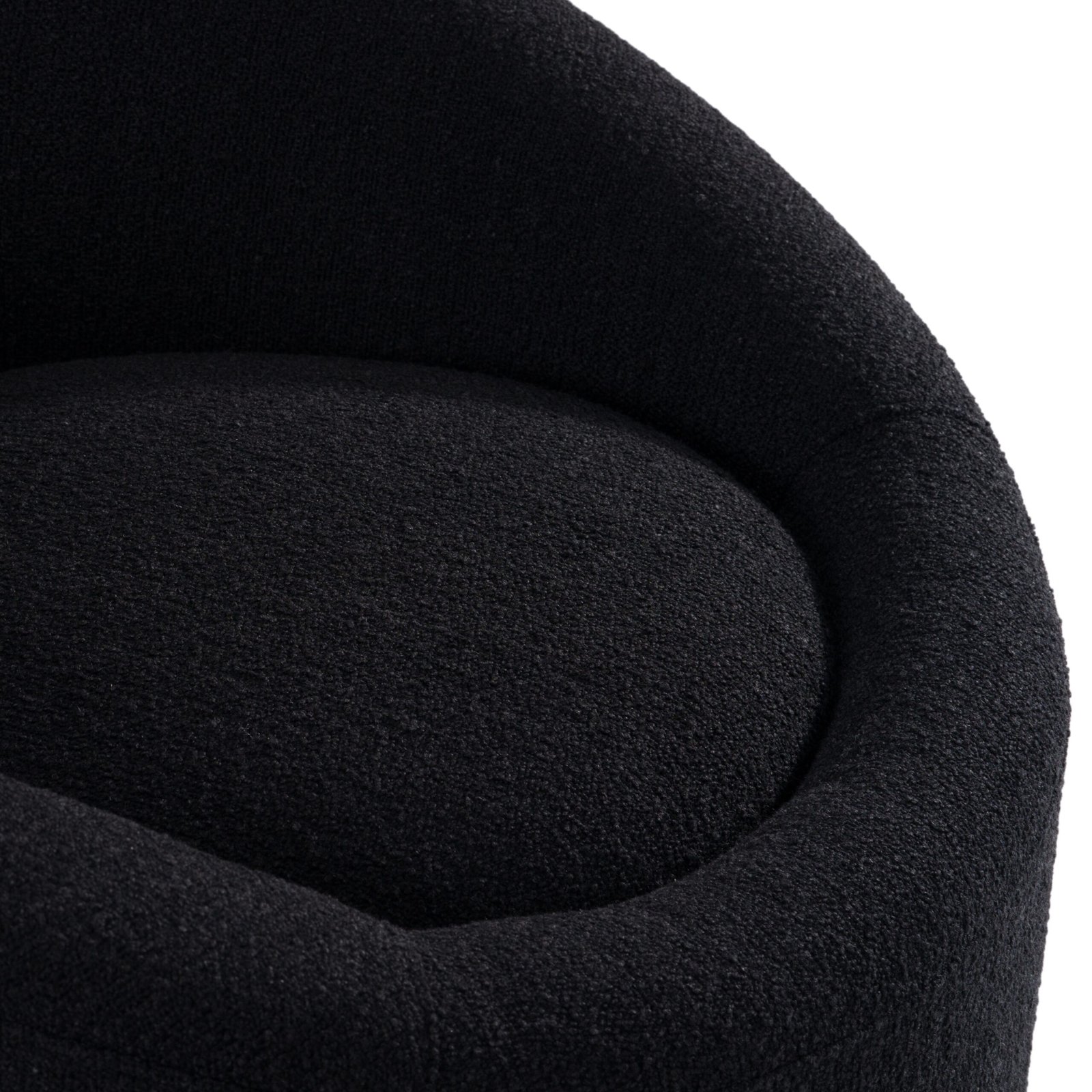 Modrest Frontier - Glam Black Fabric Accent Chair - Image 5