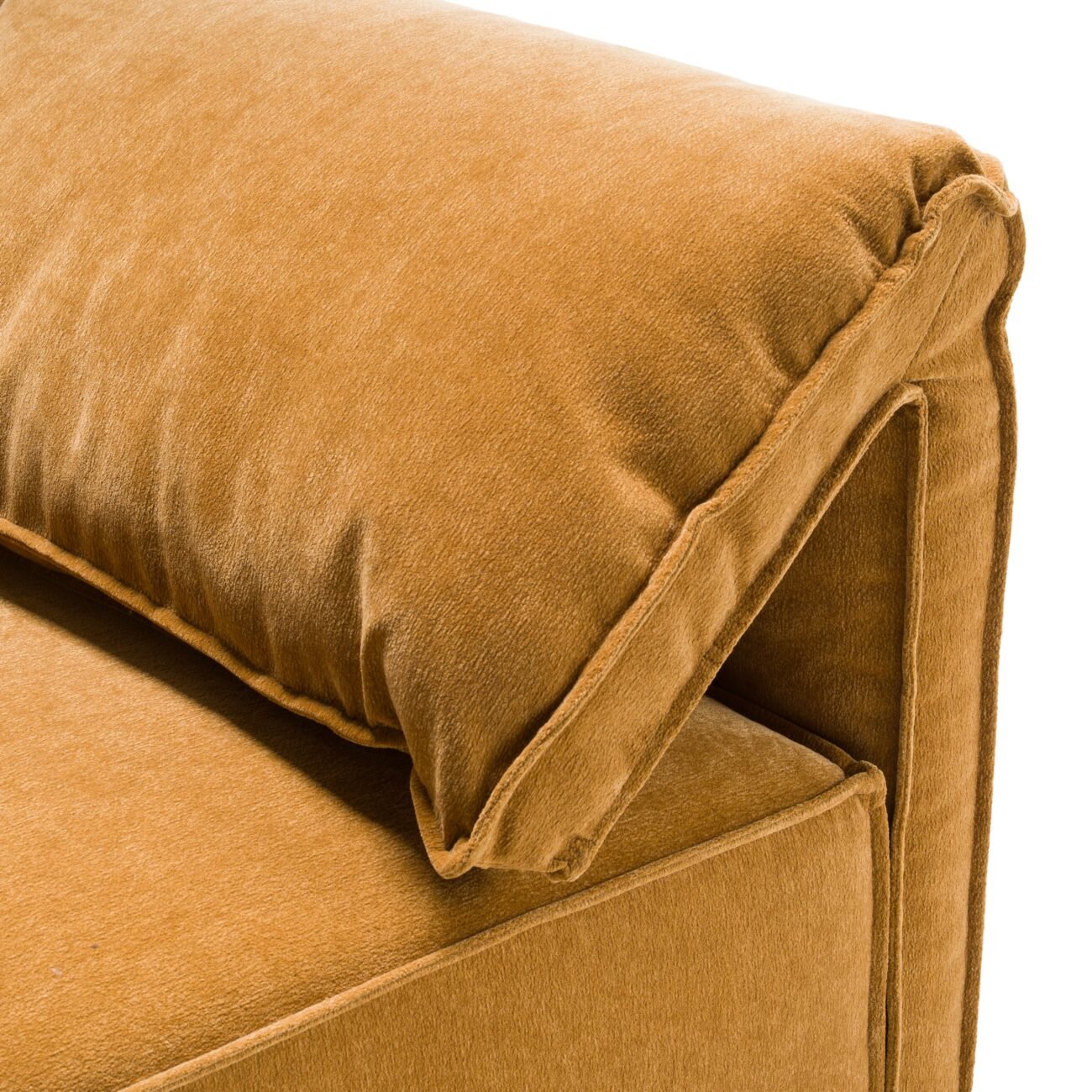 Divani Casa Gene - Modern Ochre Fabric Modular Corner Sectional Seat - Image 3