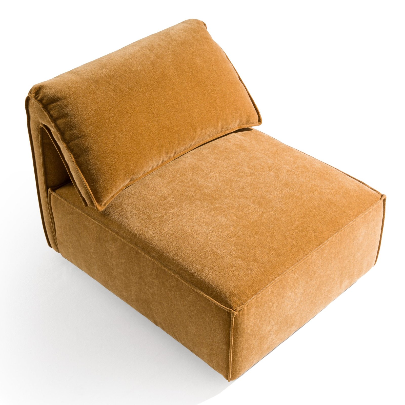 Divani Casa Gene - Modern Ochre Fabric Modular Armless Sectional Seat - Image 2