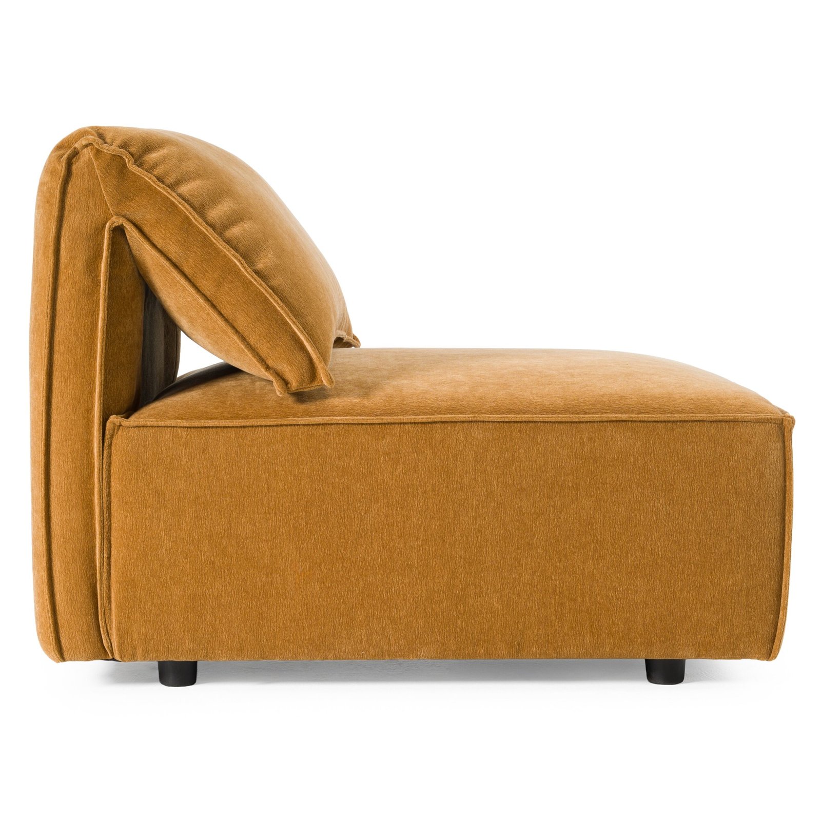 Divani Casa Gene - Modern Ochre Fabric Modular Armless Sectional Seat - Image 3