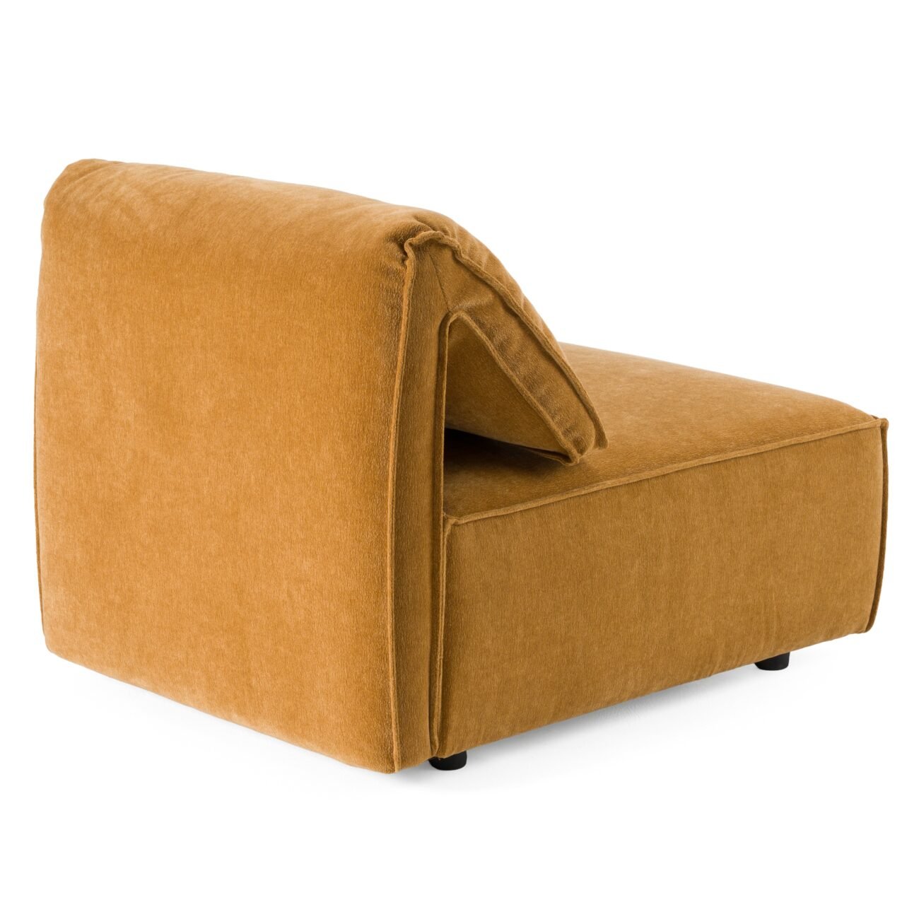 Divani Casa Gene - Modern Ochre Fabric Modular Armless Sectional Seat - Image 4
