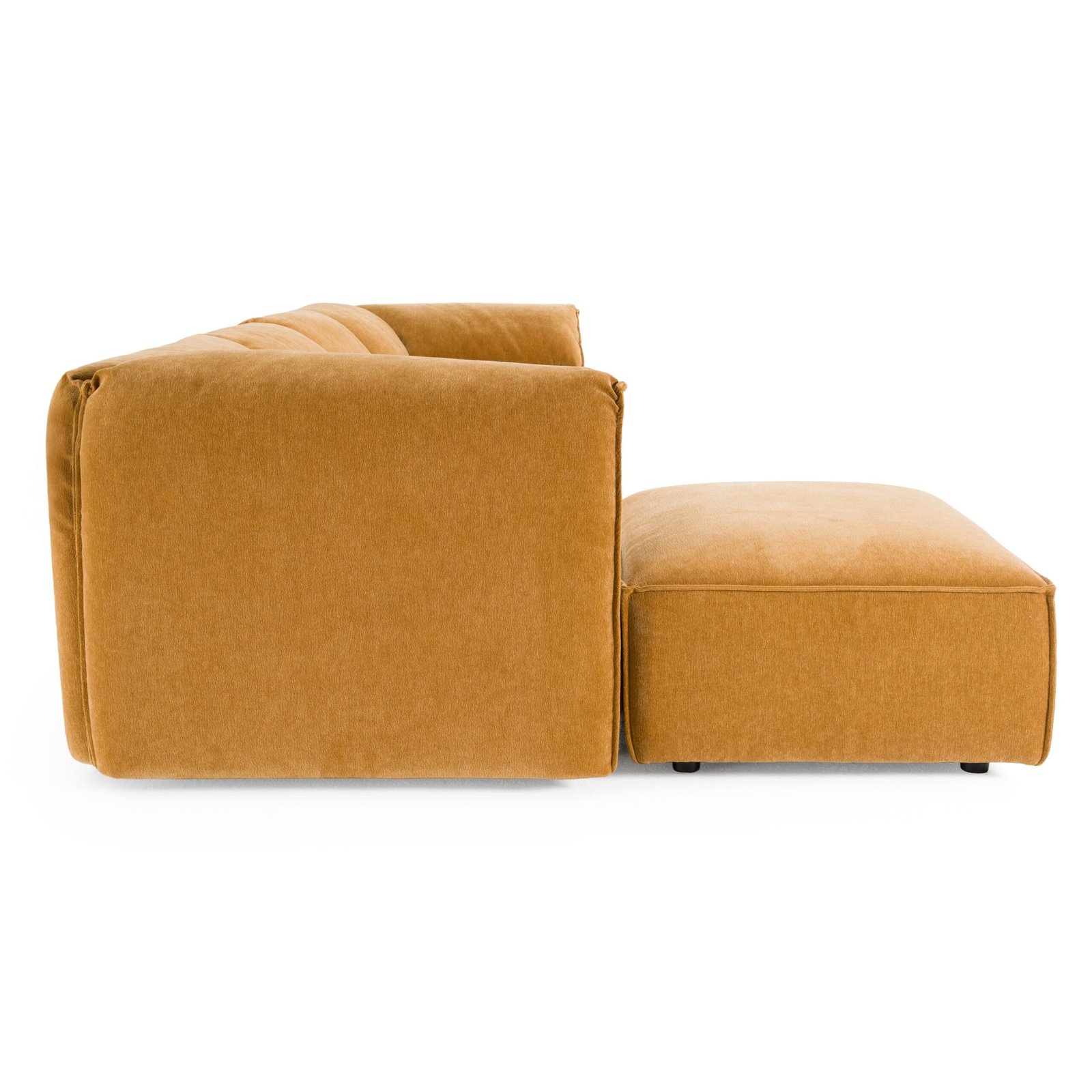 Divani Casa Gene - Modern Ochre Fabric 5-Piece Modular Sectional Sofa - Image 3