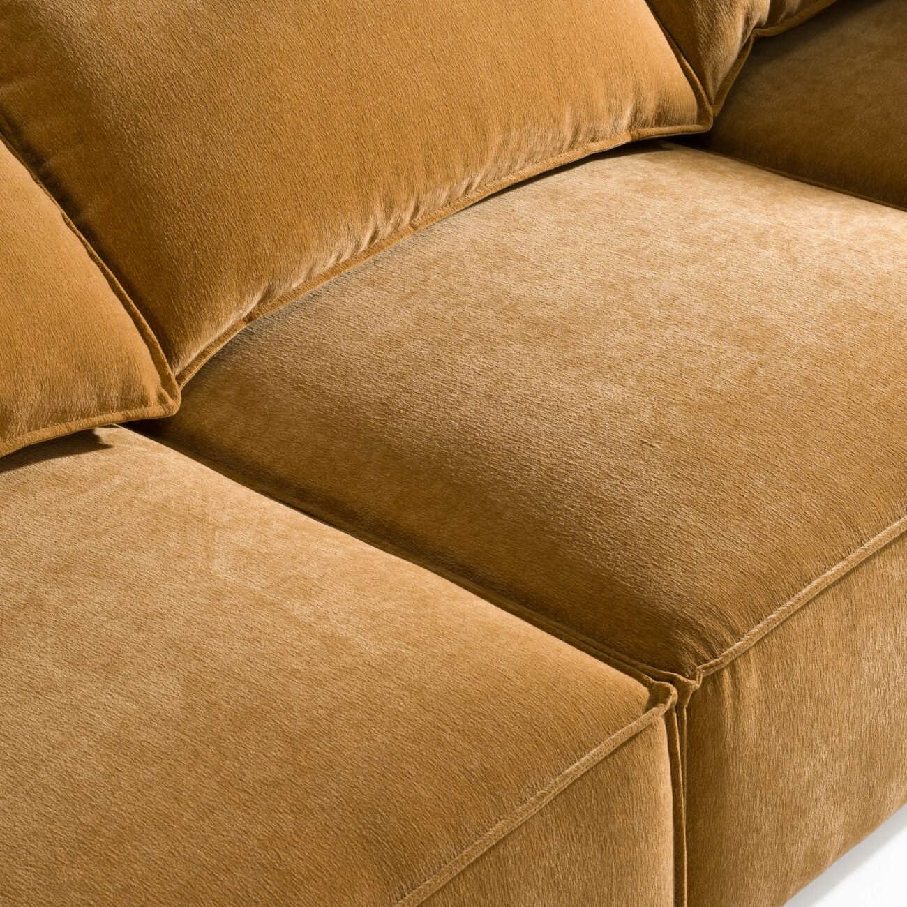 Divani Casa Gene - Modern Ochre Fabric 5-Piece Modular Sectional Sofa - Image 5