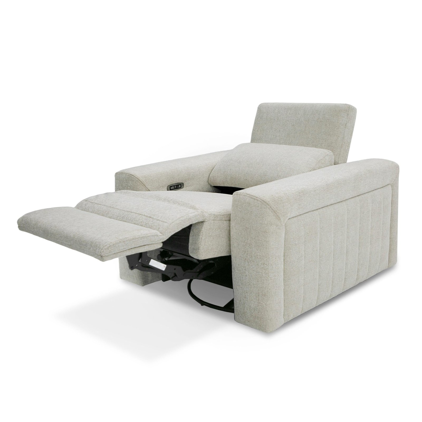 Divani Casa Gering - Modern Beige Fabric Power Recliner Chair - Image 2