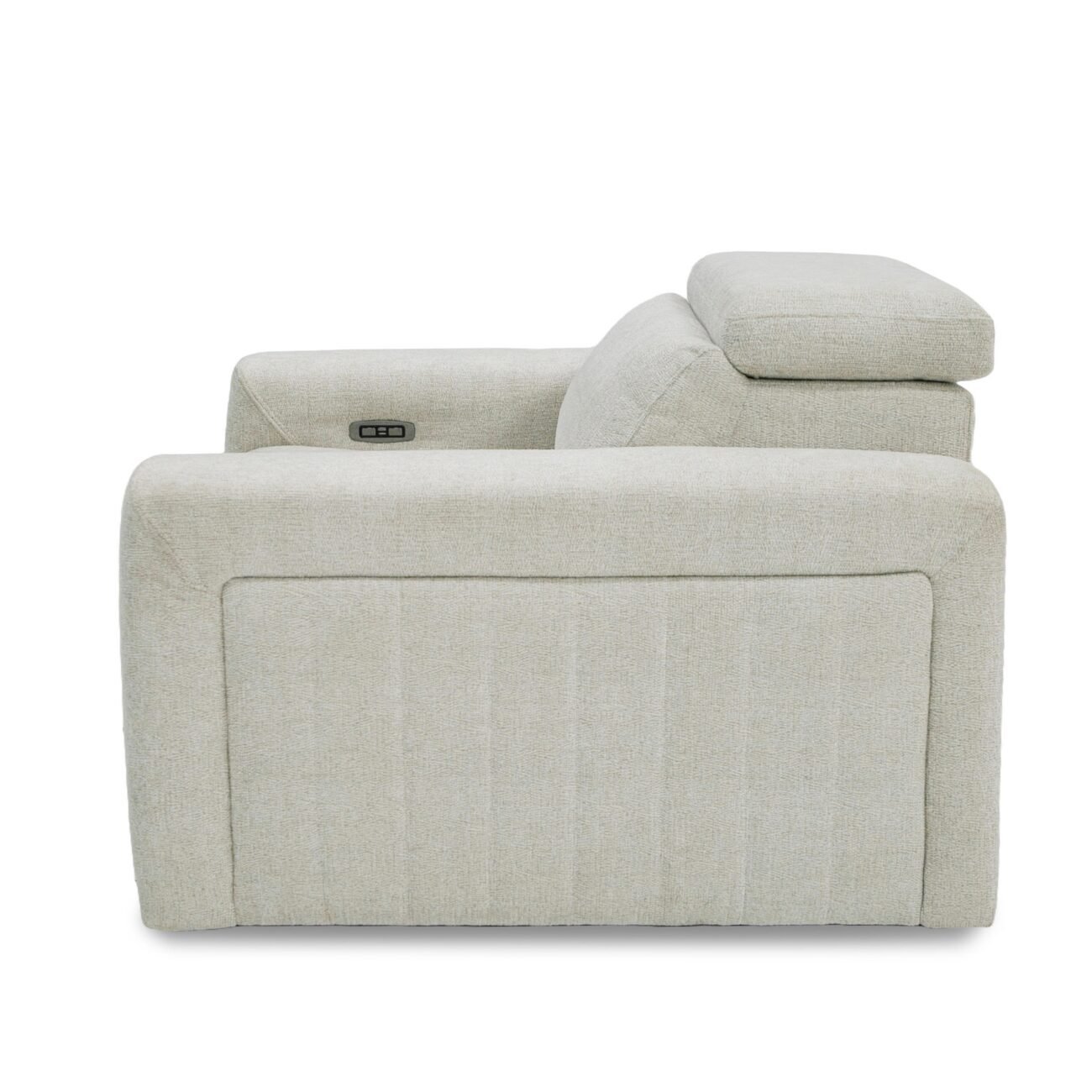 Divani Casa Gering - Modern Beige Fabric Power Recliner Chair - Image 4