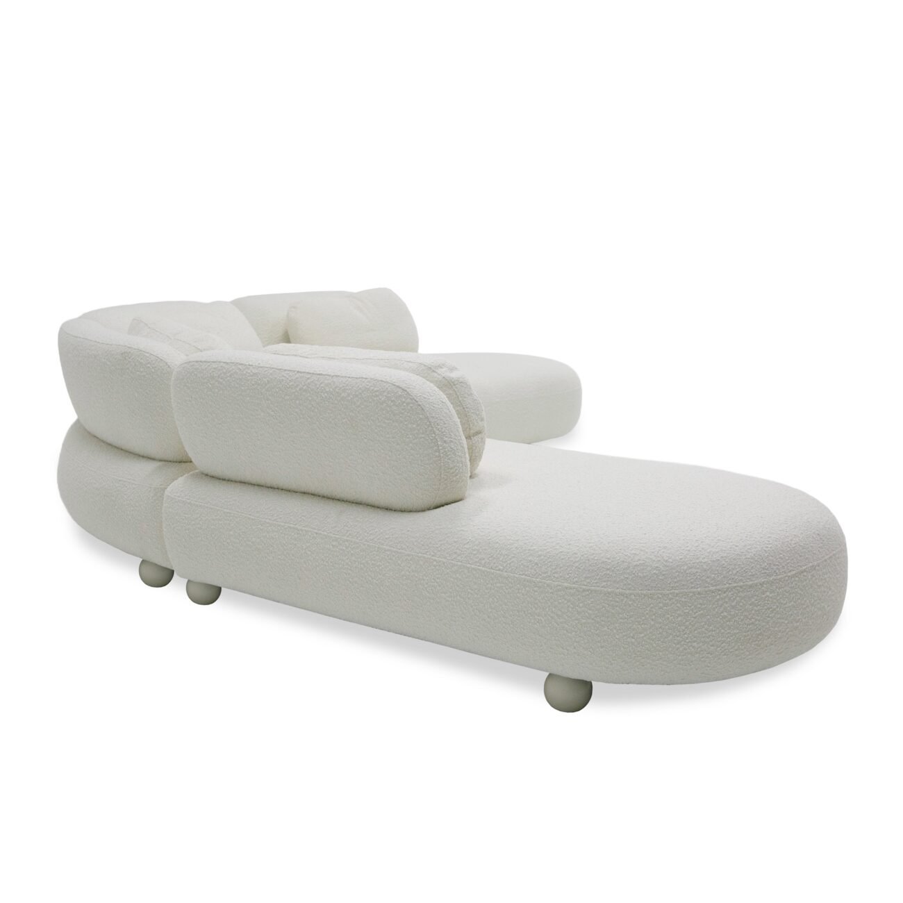 Divani Casa Gilbert - Contemporary White Fabric Modular Sectional Sofa - Image 2