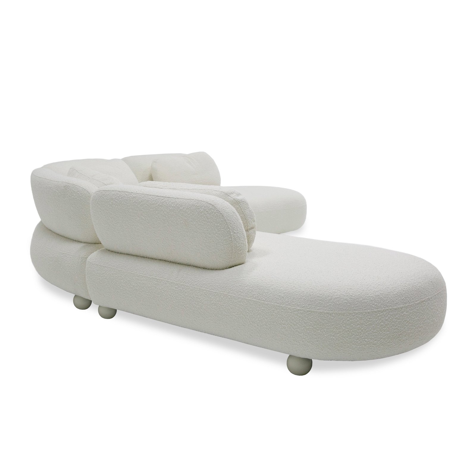 Divani Casa Gilbert - Contemporary White Fabric Modular Sectional Sofa - Image 2