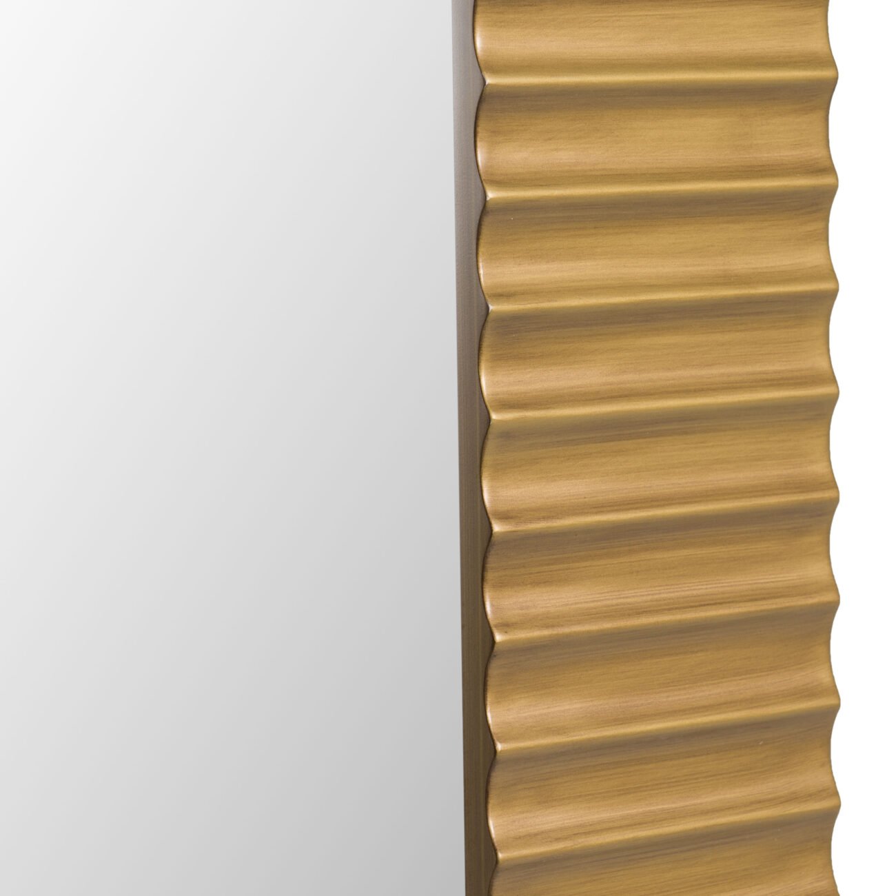Modrest Glinda - Modern Brushed Brass Floor Mirror - Image 2