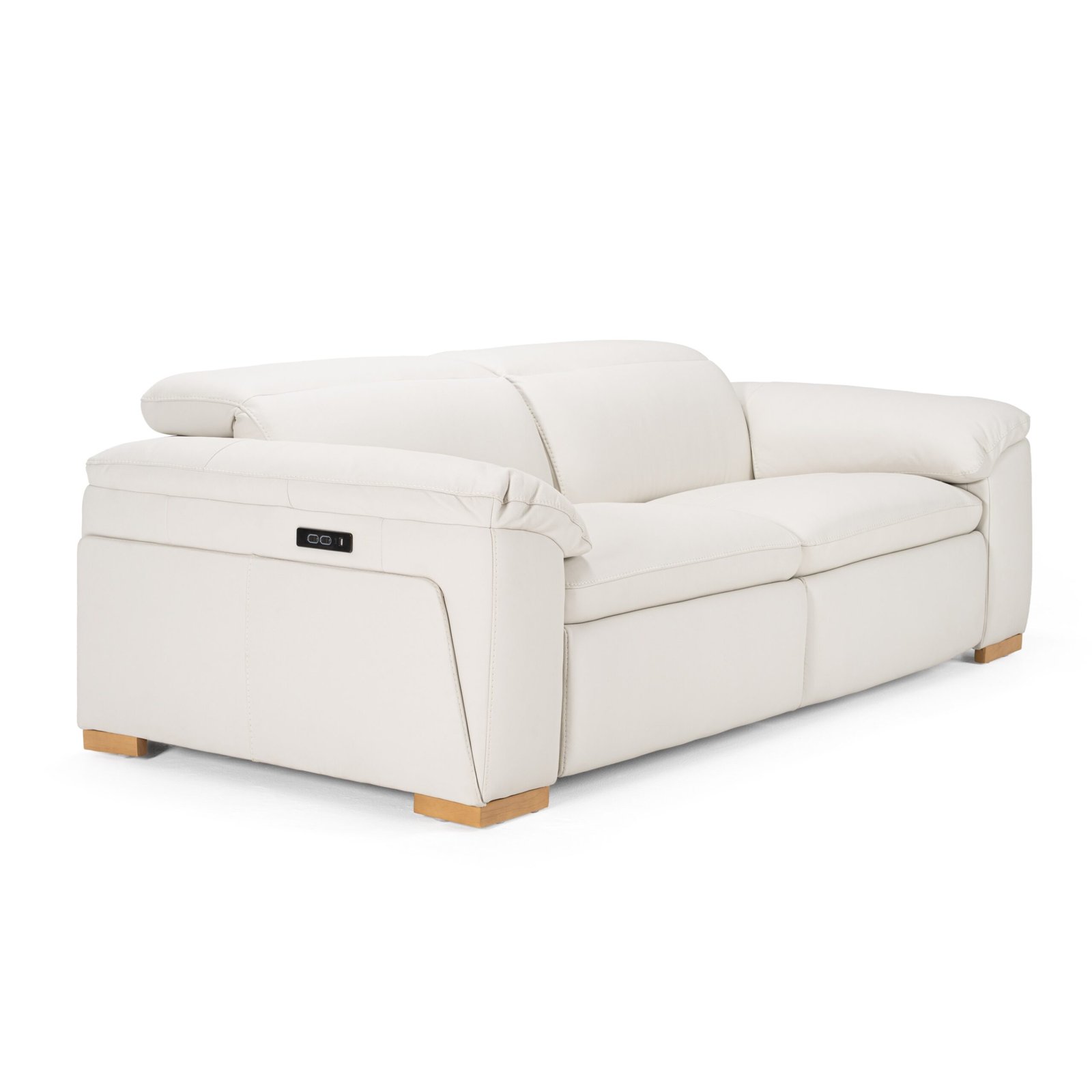 Divani Casa Gregory - Modern Off-White Leather Sofa w/ 2 Recliners - Image 2