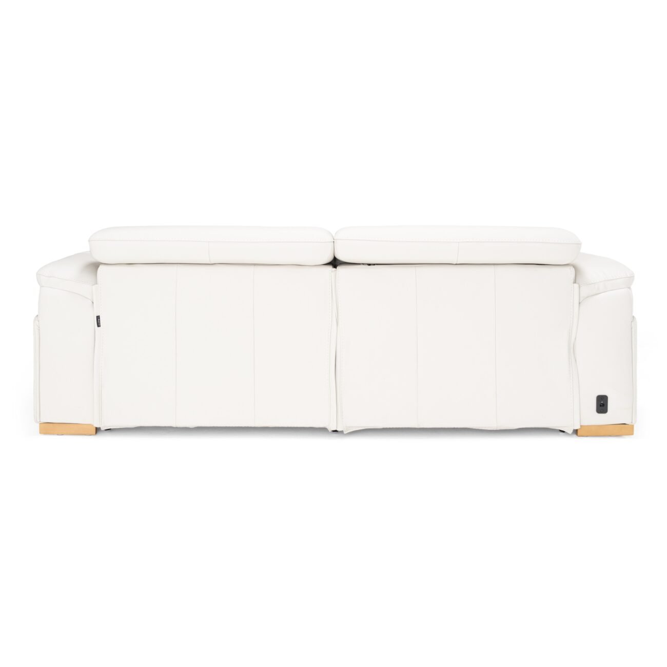 Divani Casa Gregory - Modern Off-White Leather Sofa w/ 2 Recliners - Image 4