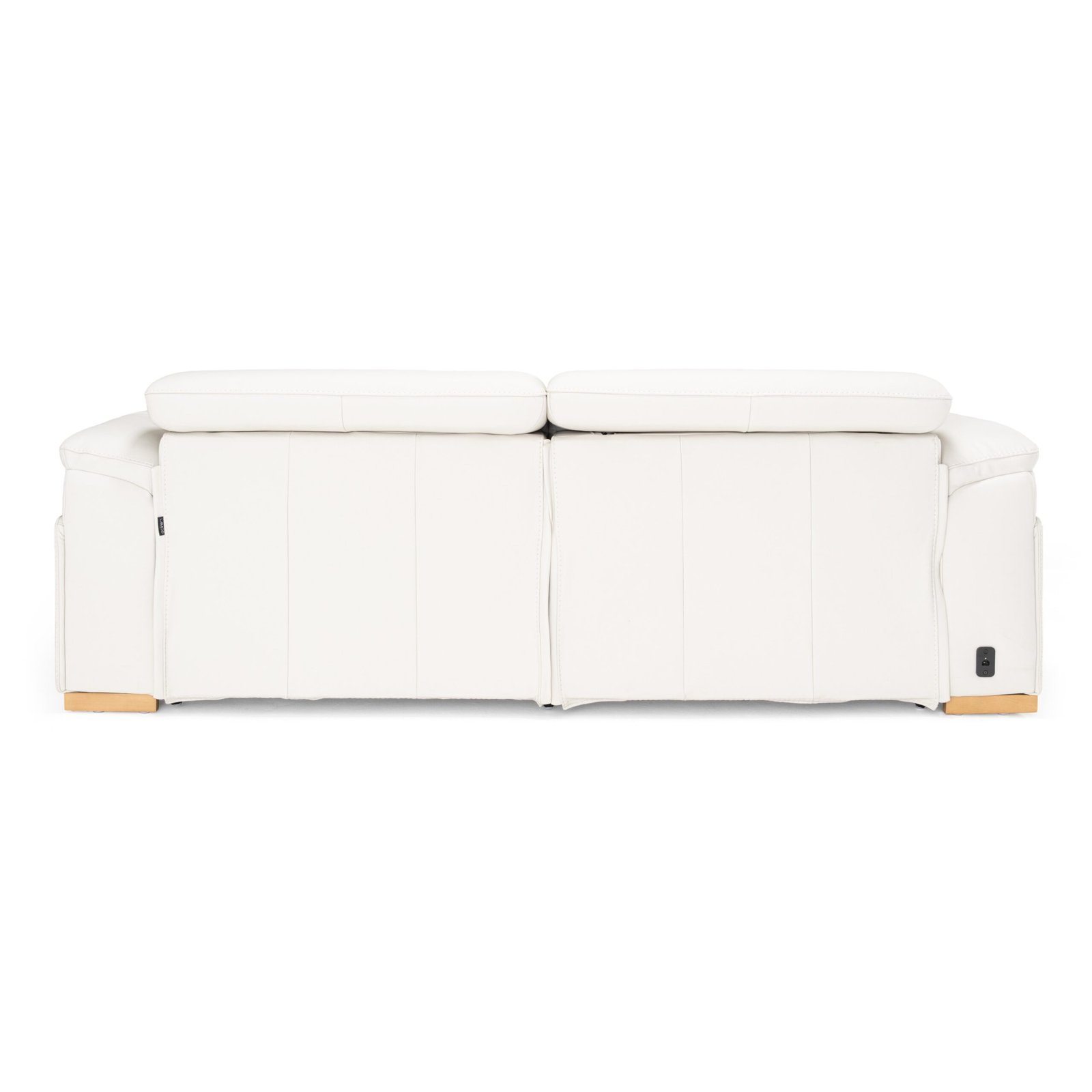 Divani Casa Gregory - Modern Off-White Leather Sofa w/ 2 Recliners - Image 4