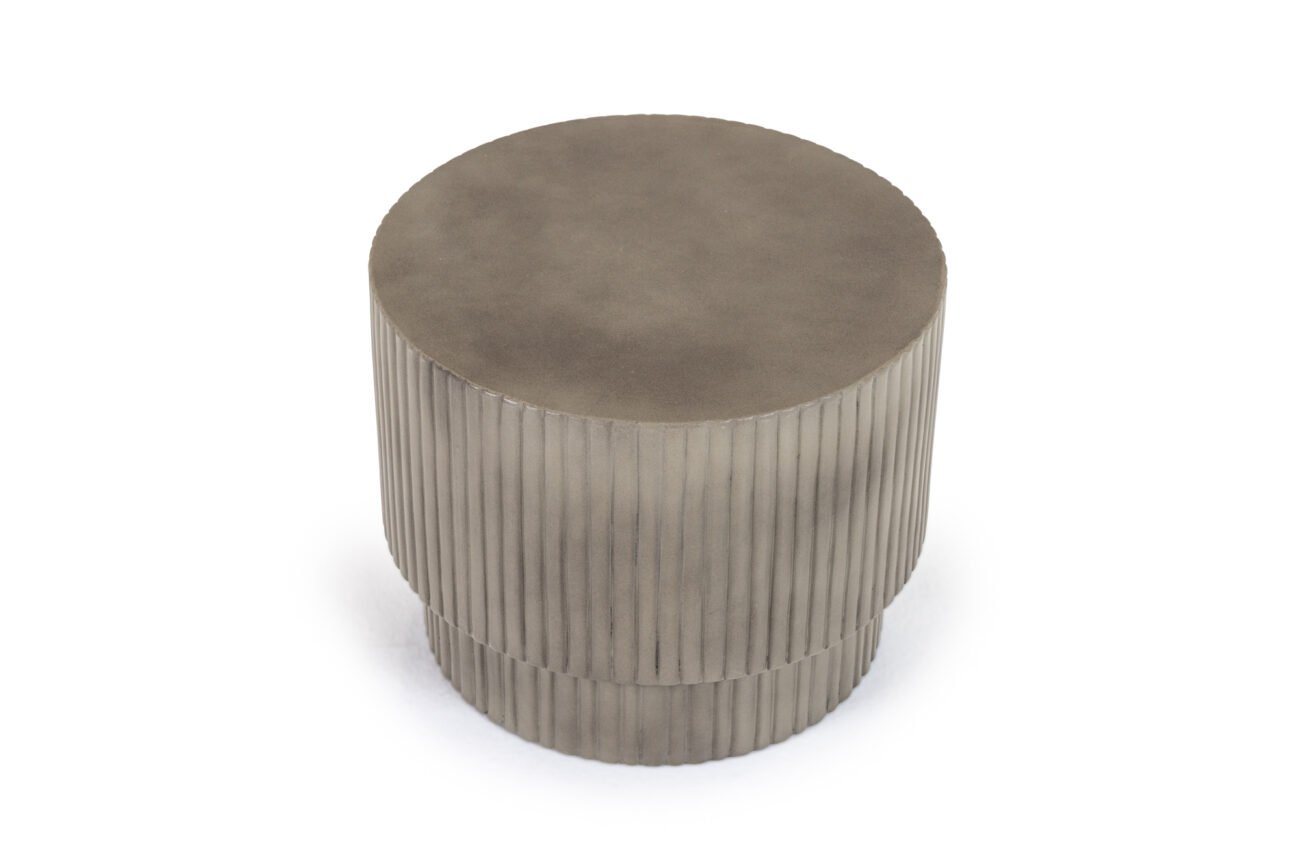 Modrest Gruver - Modern Grey Concrete End Table - Image 3