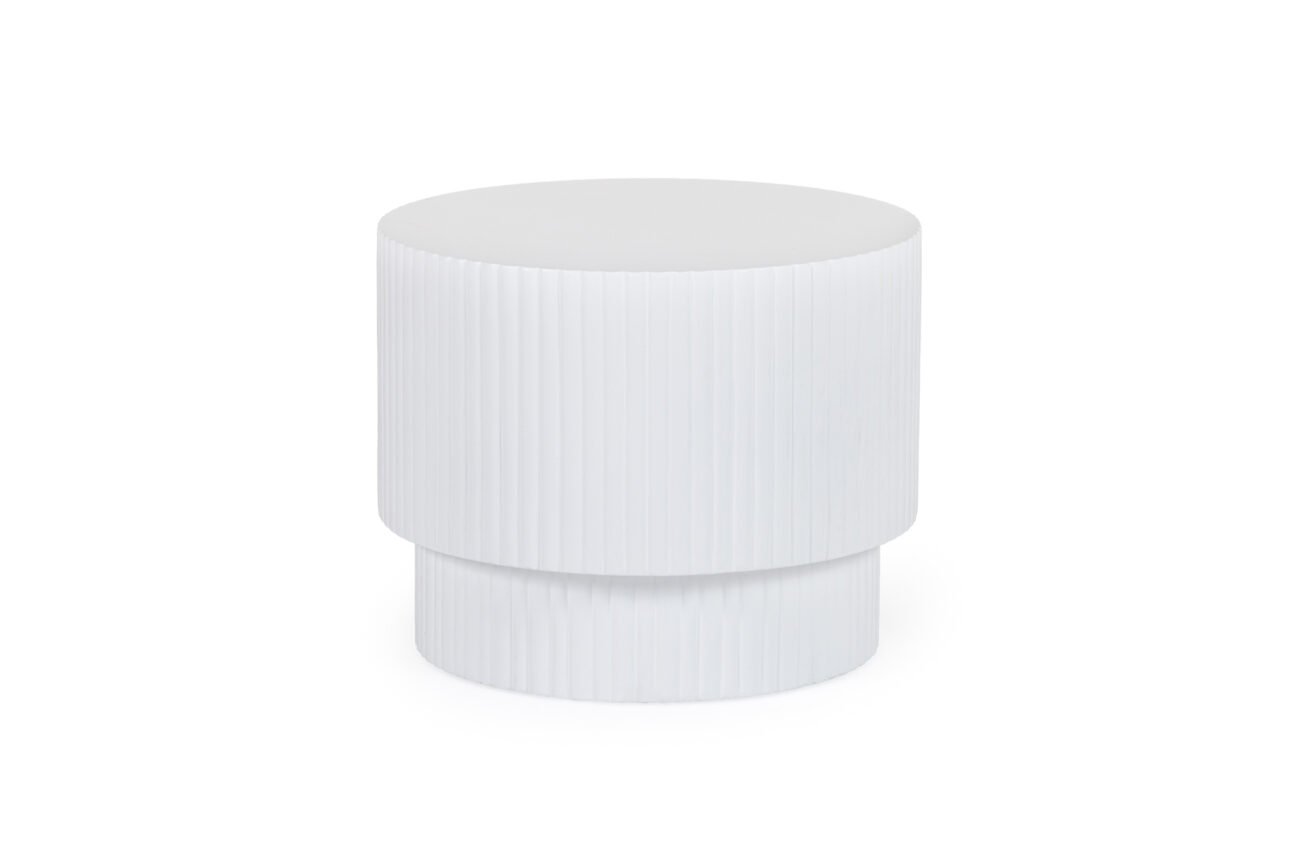 Modrest Gruver - Modern White Concrete End Table - Image 2